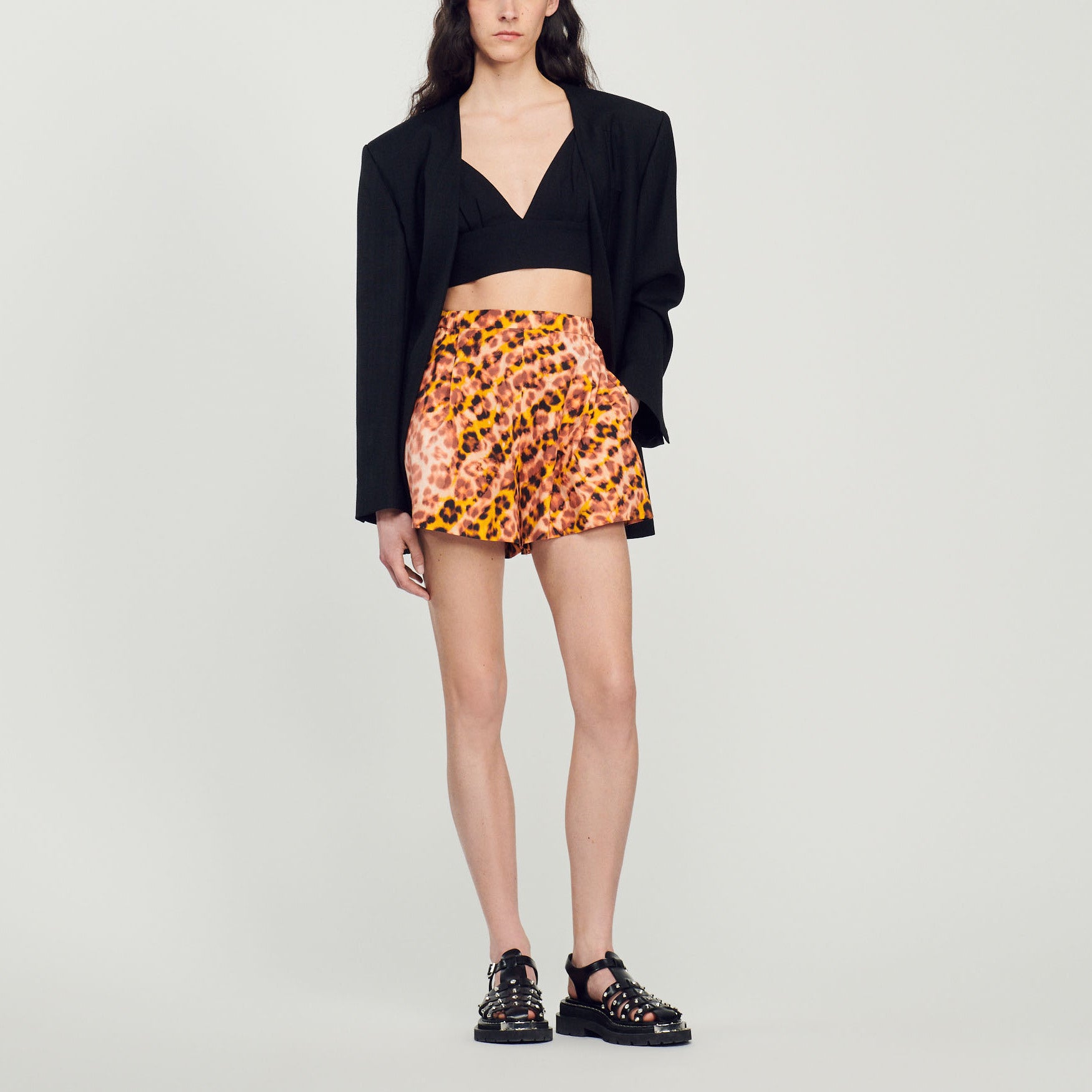 Short imprimé léopard Sandro seconde main