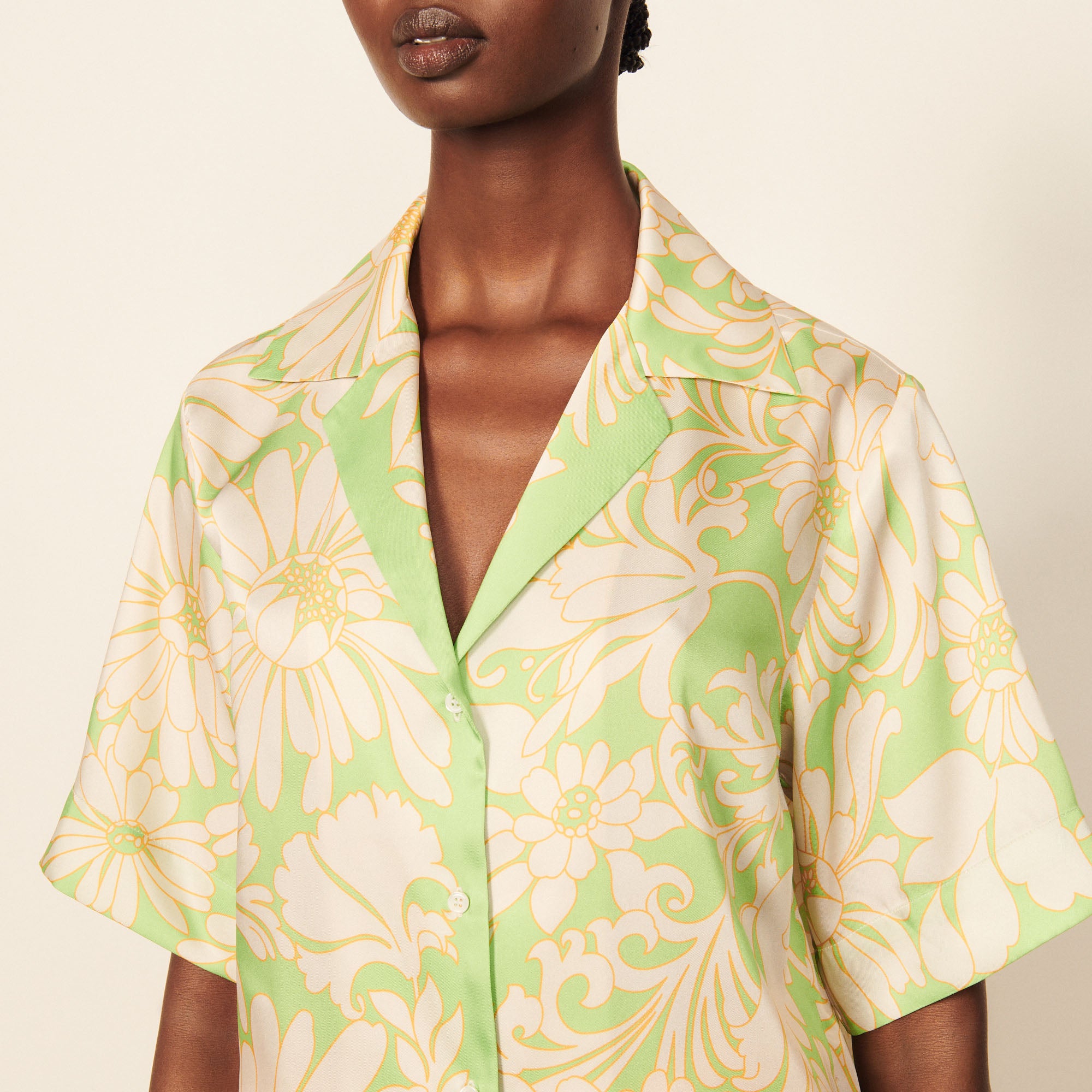 Chemise imprimée à manches courtes Sandro seconde main