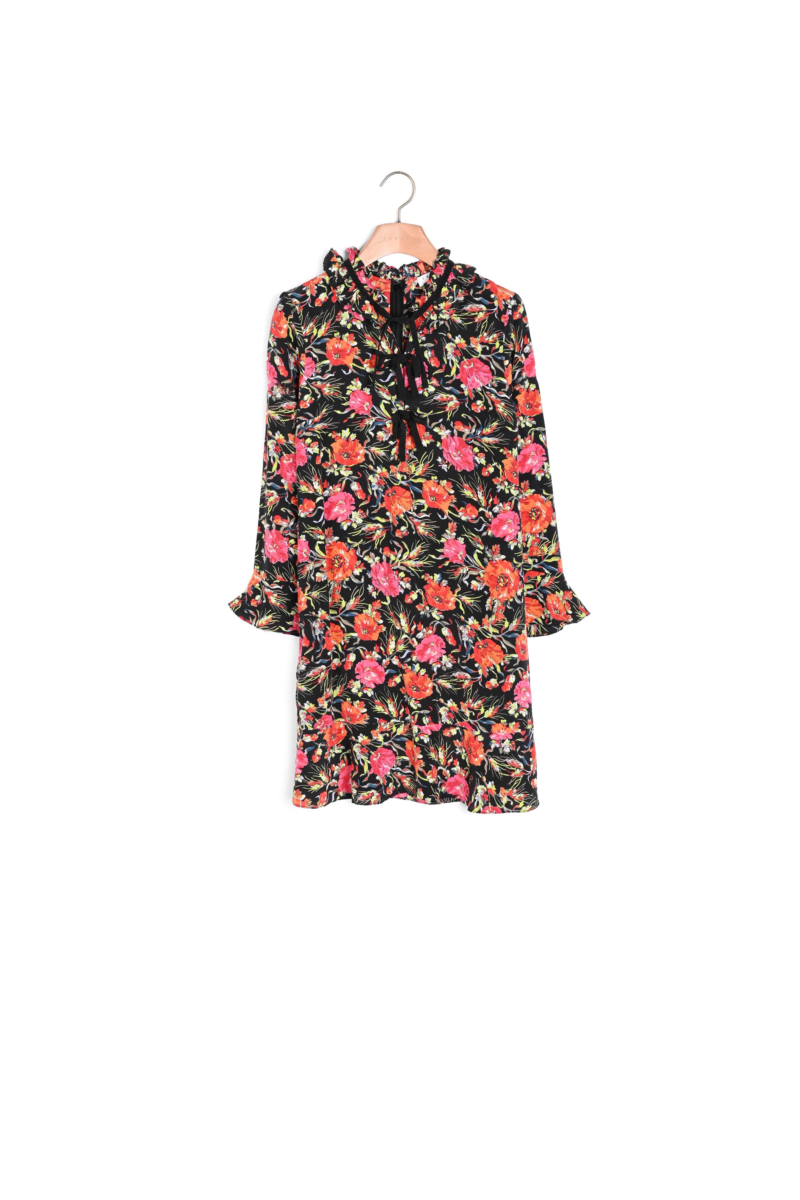 Robe en soie imprimés nœuds Sandro seconde main