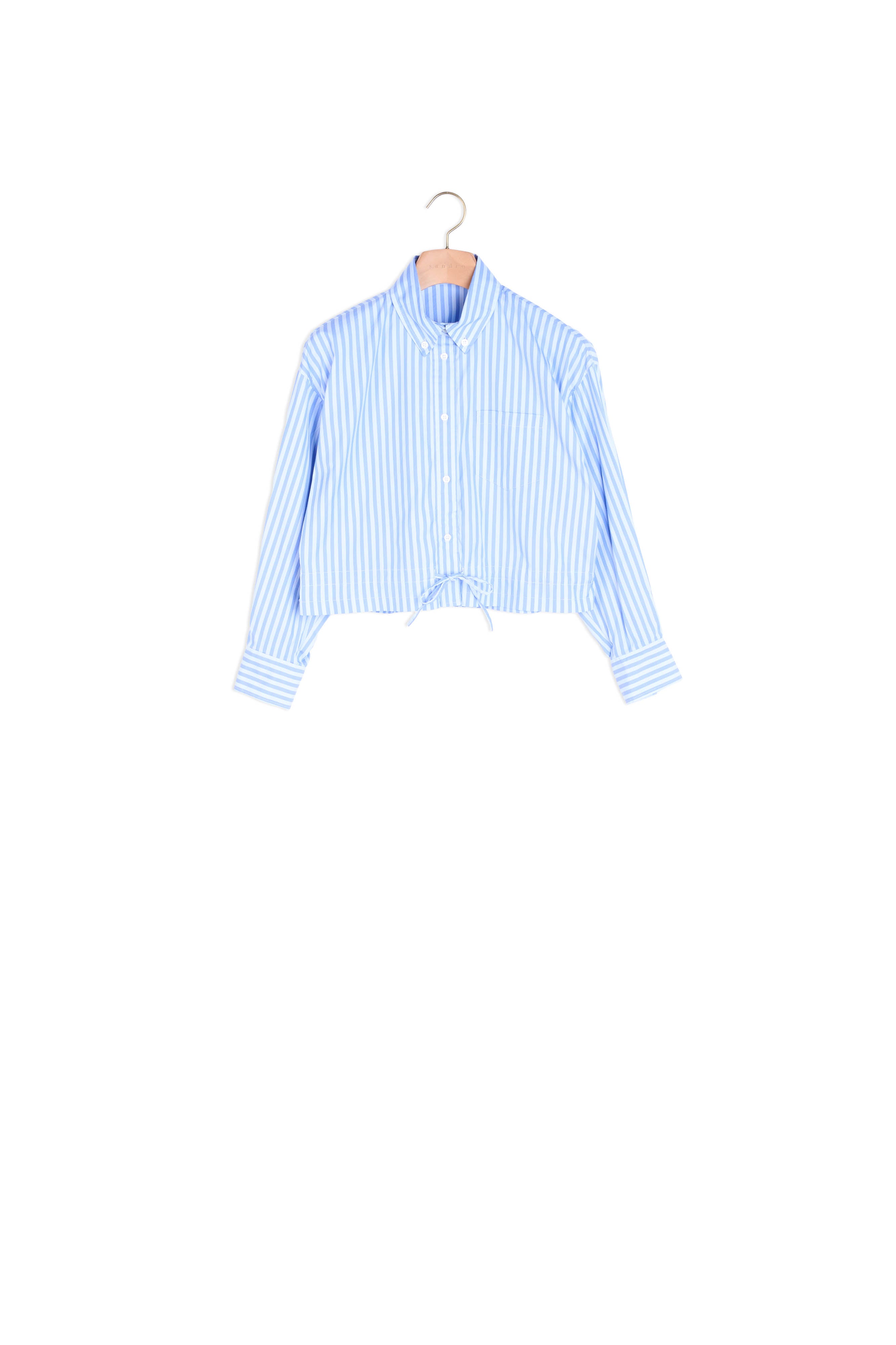 Chemise courte à rayures Sandro seconde main