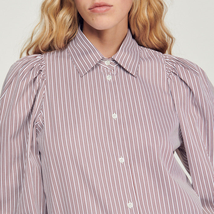 Chemise rayée à manches volumineuses Sandro seconde main