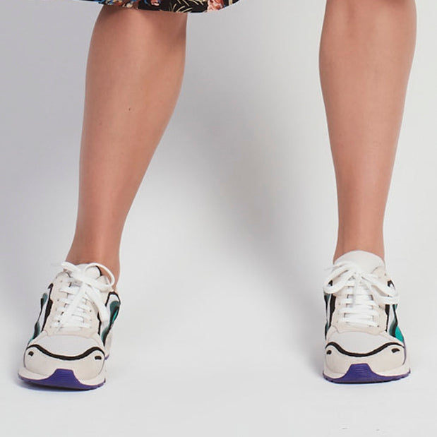 Robe en soie mi longue imprimée Sandro seconde main