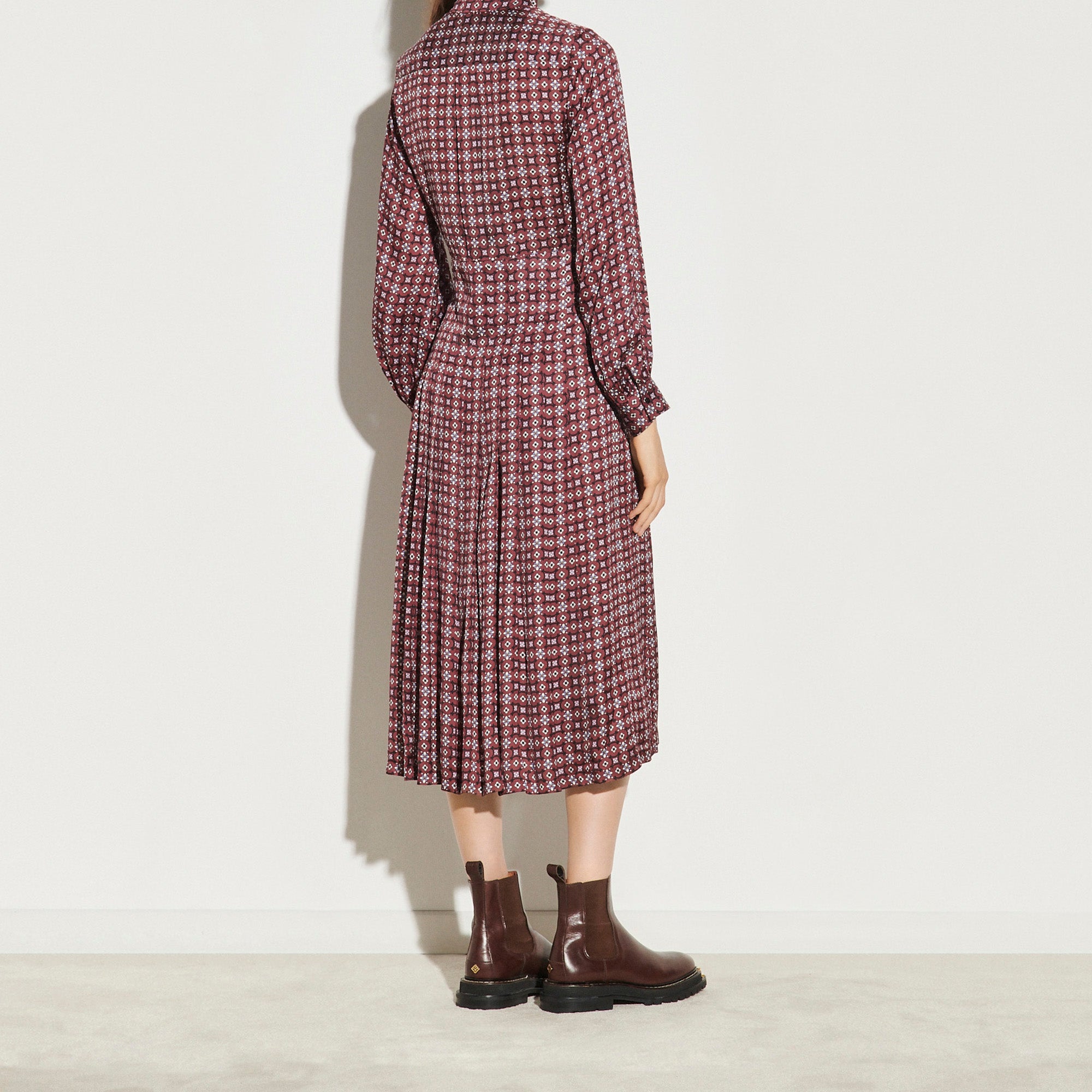 Robe longue imprimée avec volants Sandro seconde main