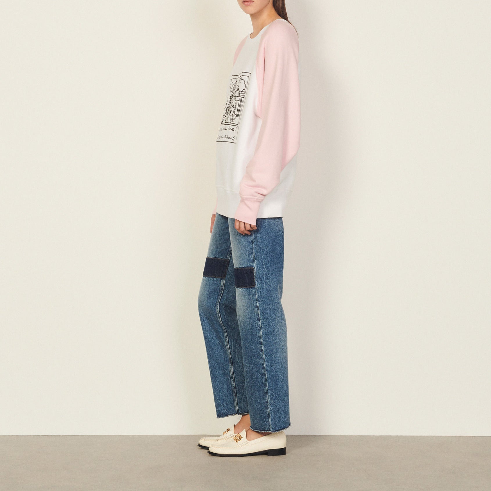 Sweatshirt blanc Sandro seconde main