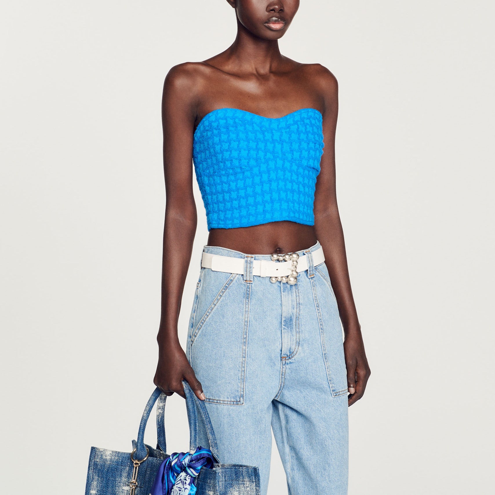 Bustier court en tweed Sandro seconde main