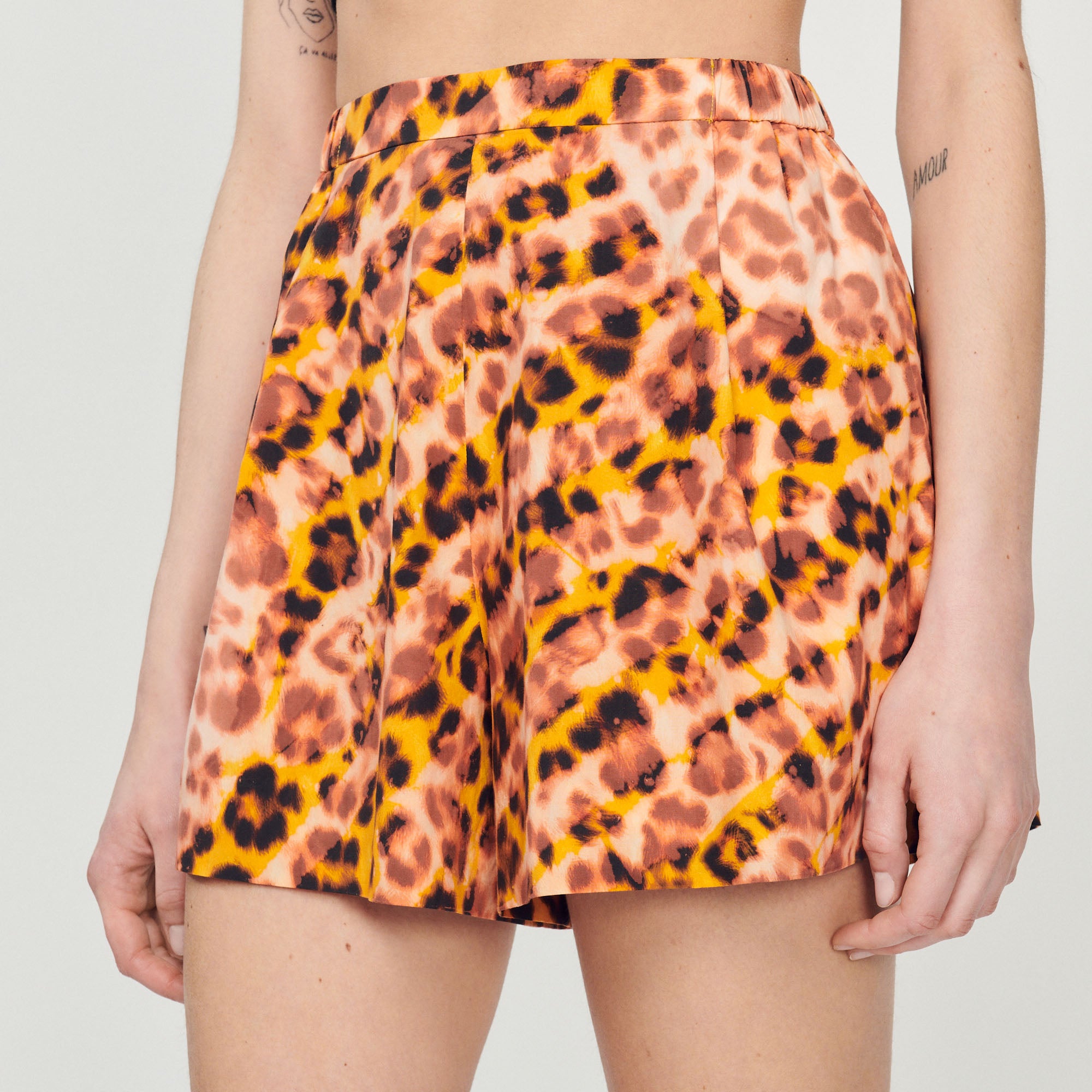 Short imprimé léopard Sandro seconde main