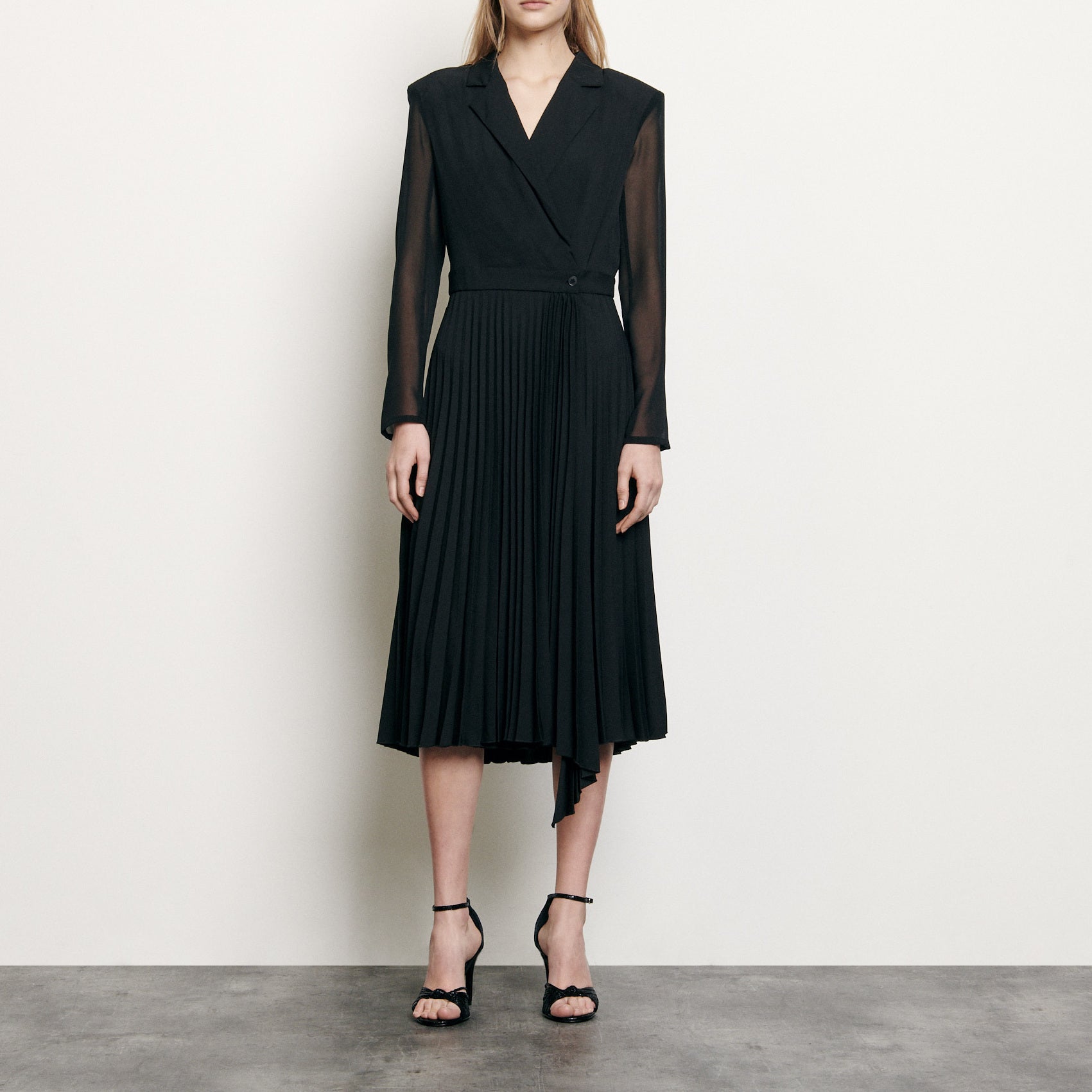 Robe bi-matière à manches longues Sandro seconde main