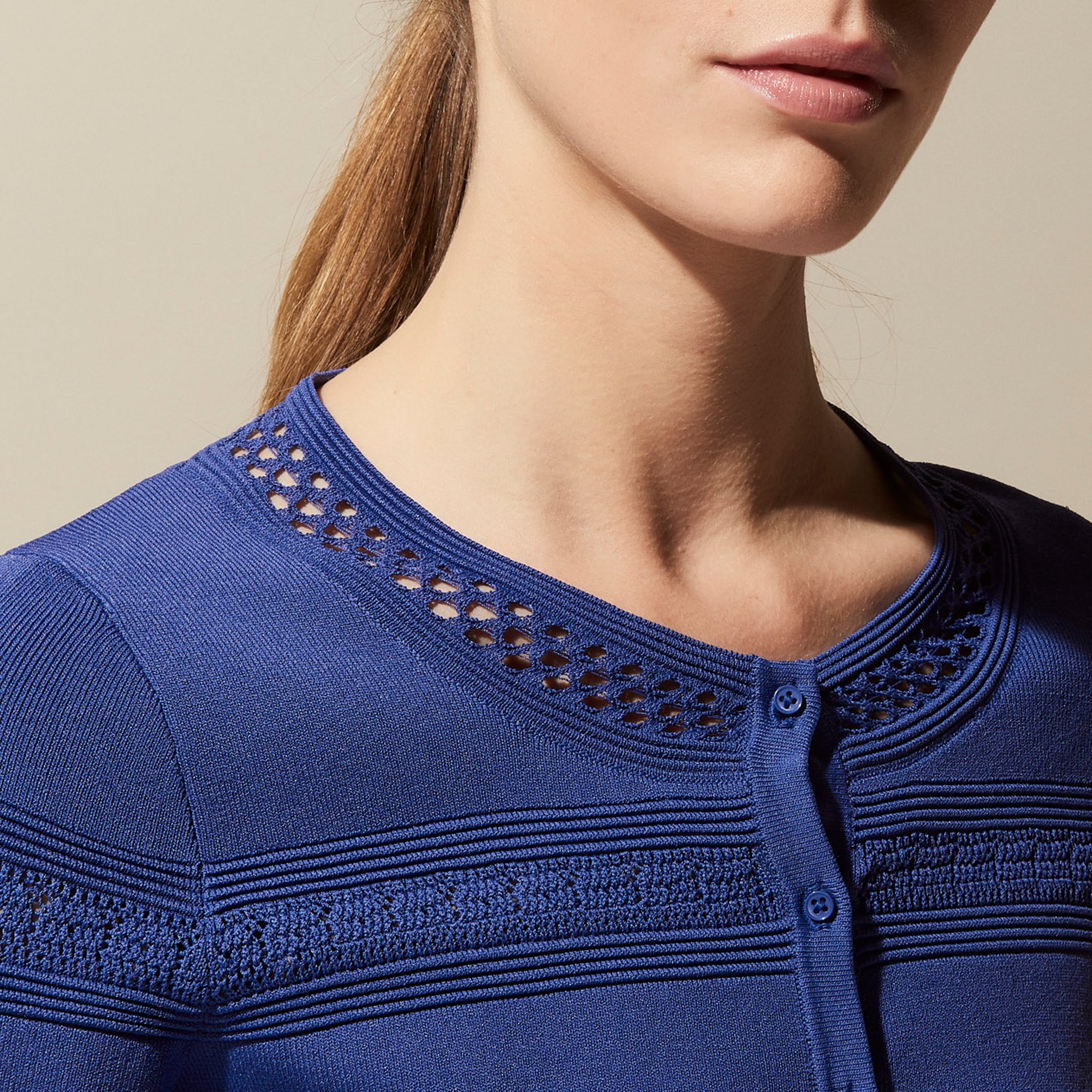 Gilet court en Maille travaillée Sandro seconde main