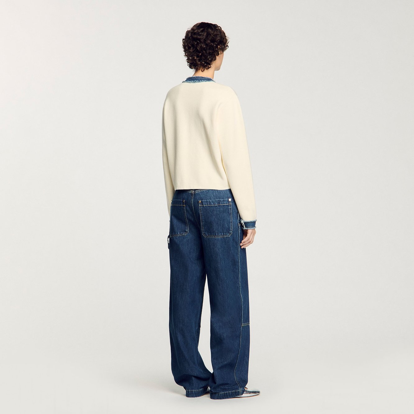 Cardigan à détails denim Sandro seconde main