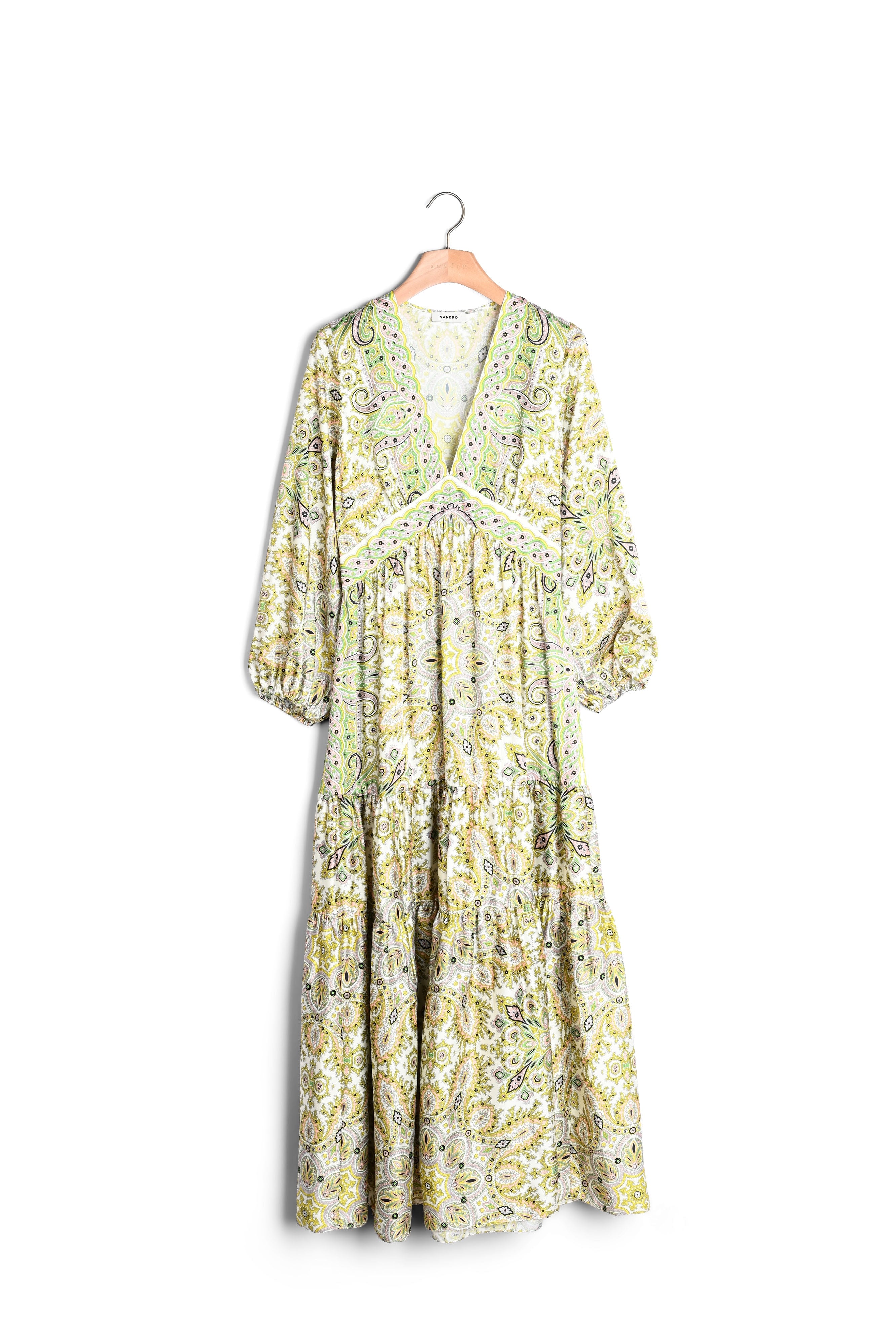 Robe longue à imprimé foulard Sandro seconde main