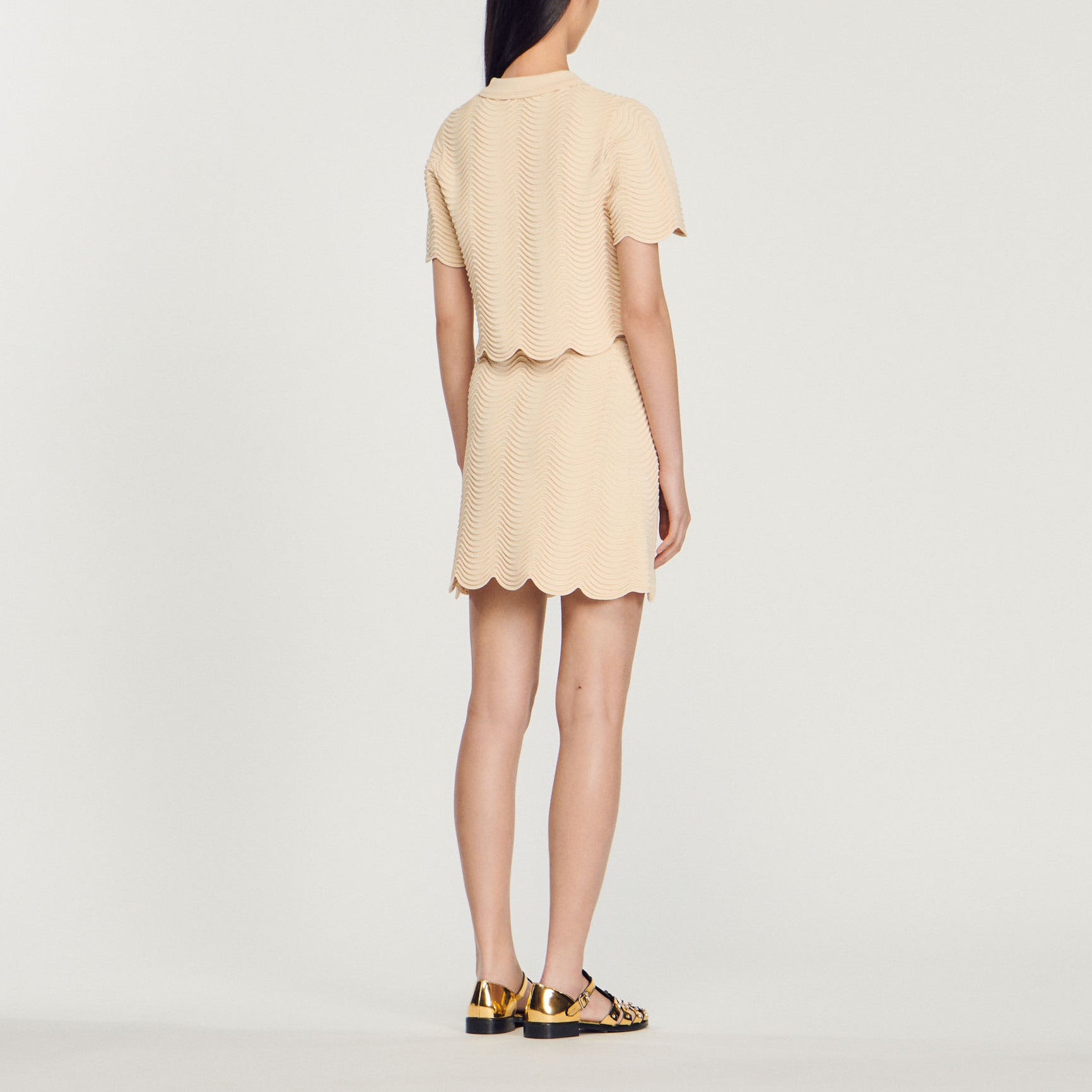 Jupe courte en Maille Sandro seconde main