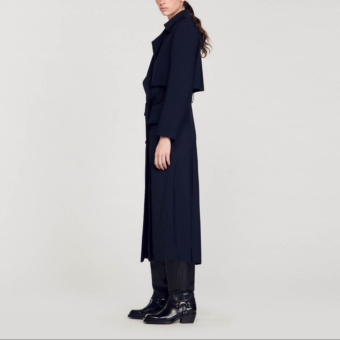 Trench long à découpes côtés Sandro seconde main