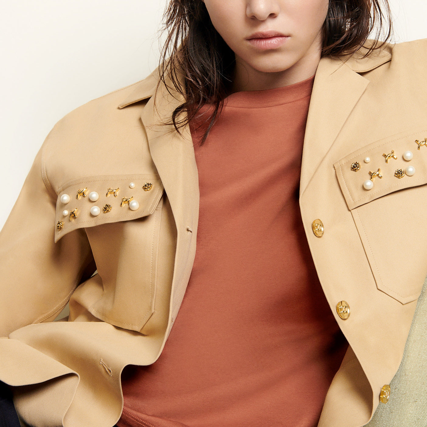 Veste Chemise à ornements Sandro seconde main