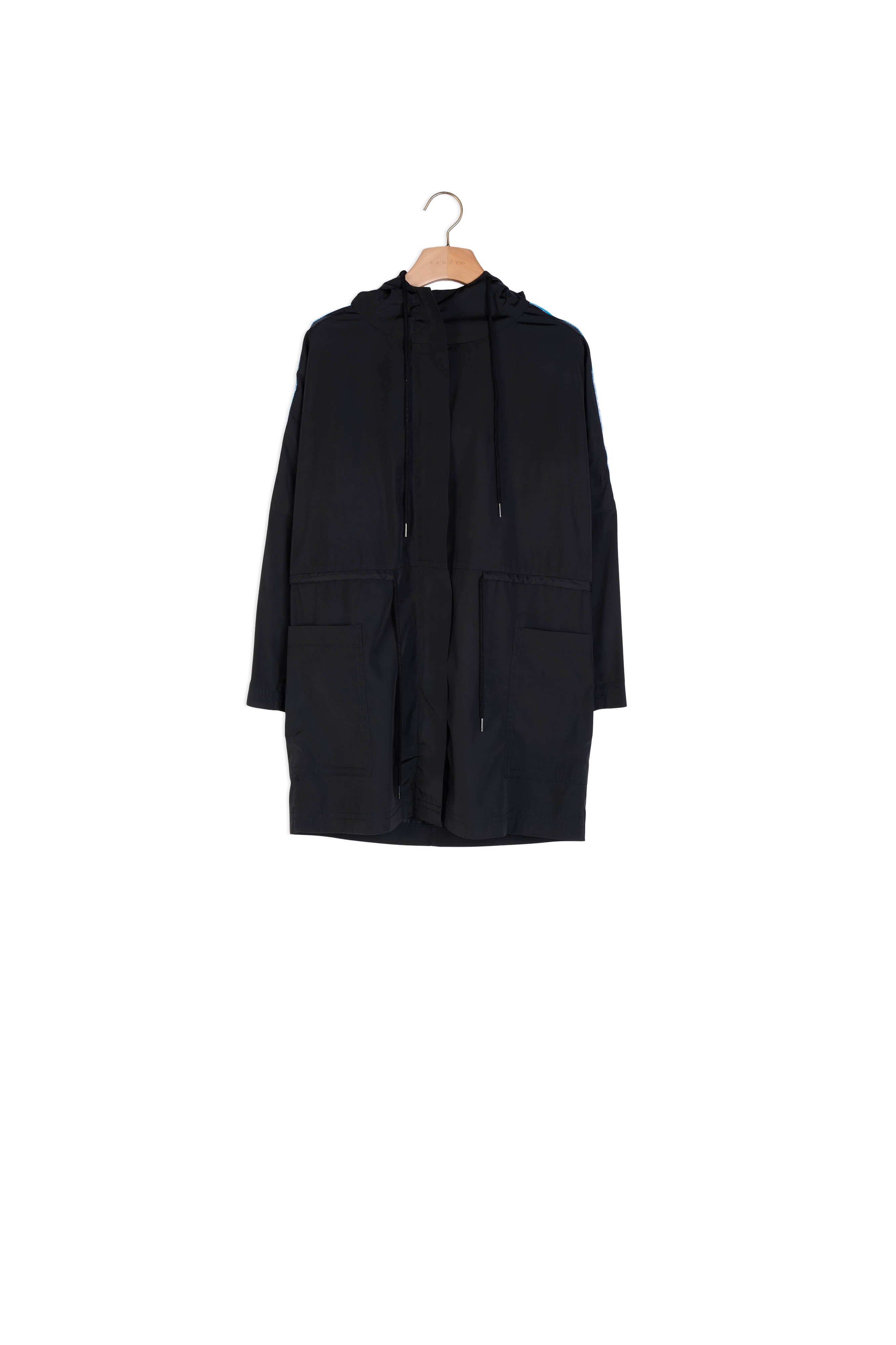 Manteau coupe-vent avec galons à message Sandro seconde main