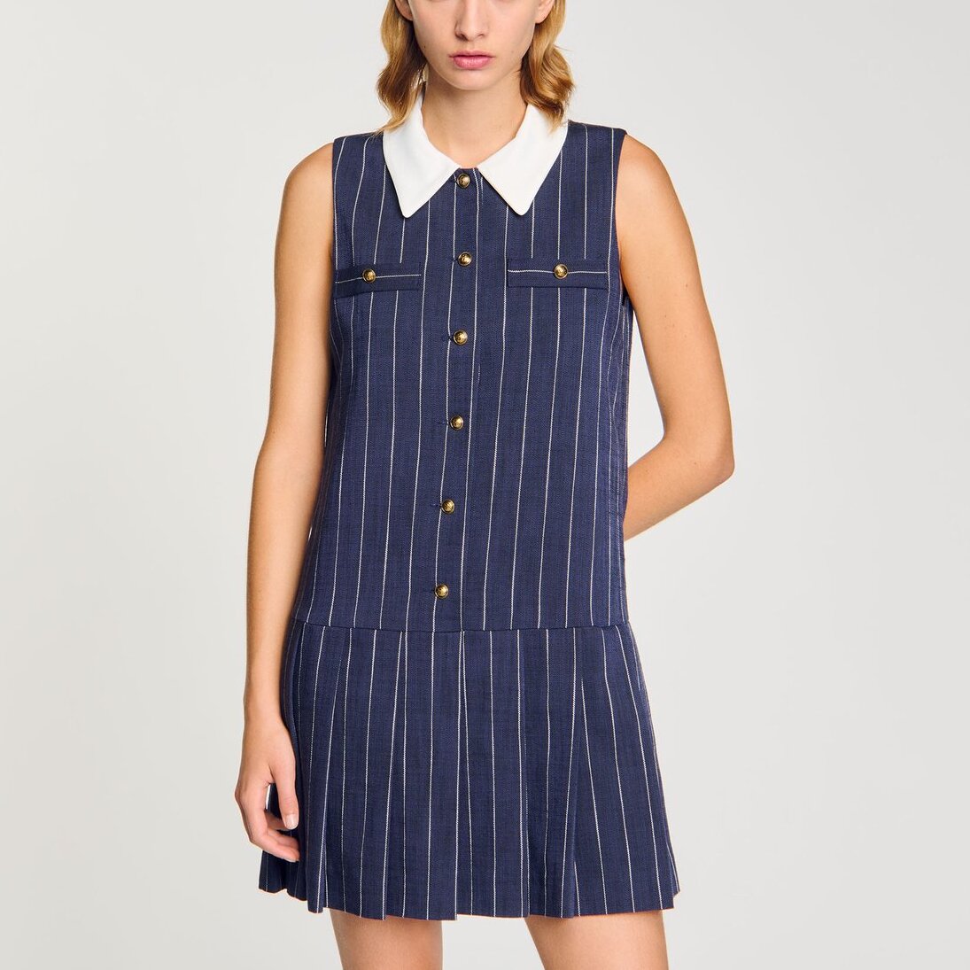 Robe courte à rayures Sandro seconde main