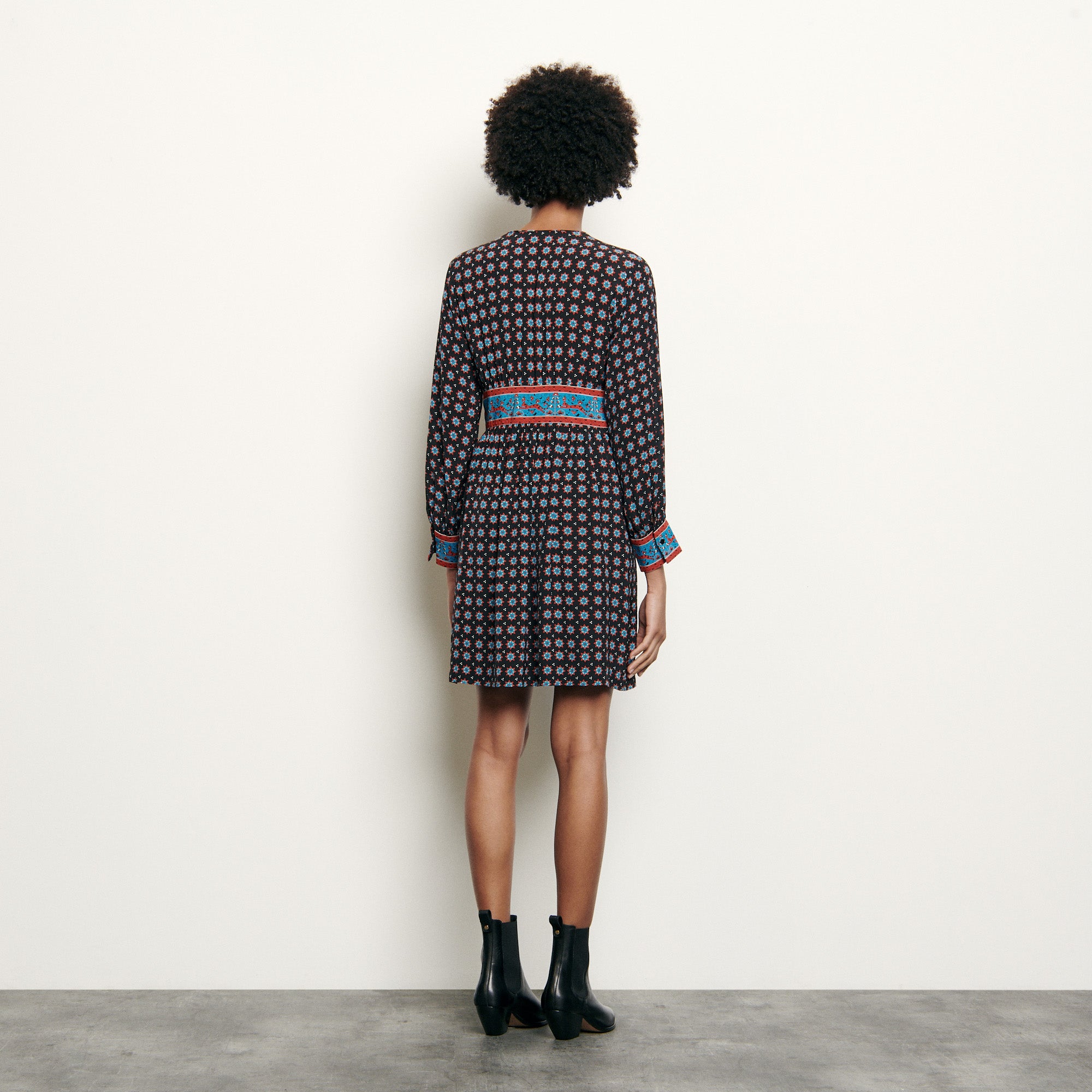 Robe courte imprimée Sandro seconde main