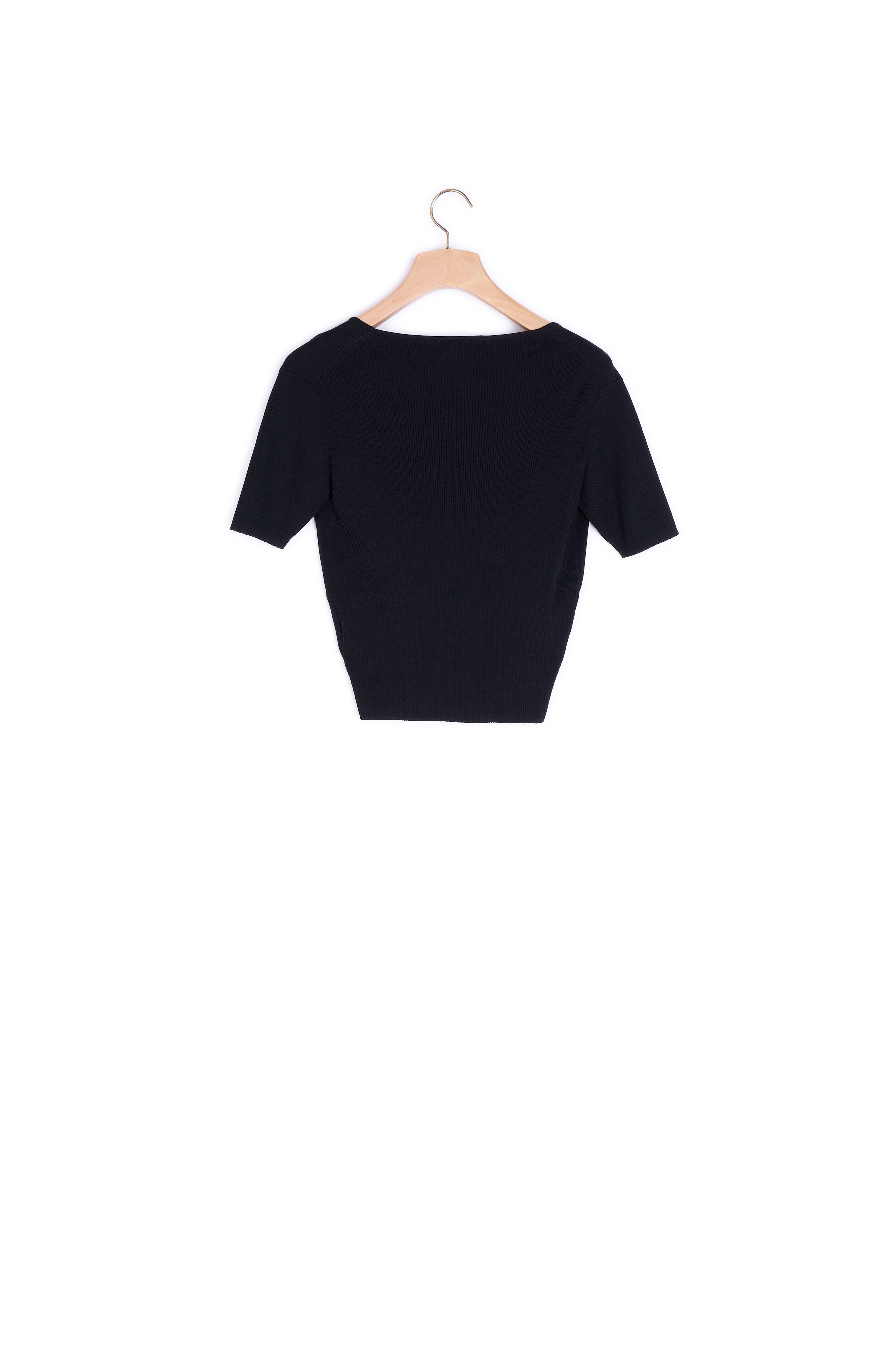 Top court en Maille côtelée Sandro seconde main