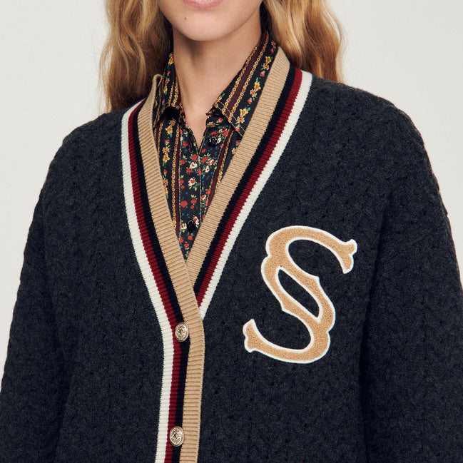 Cardicoat à patch double S Sandro seconde main