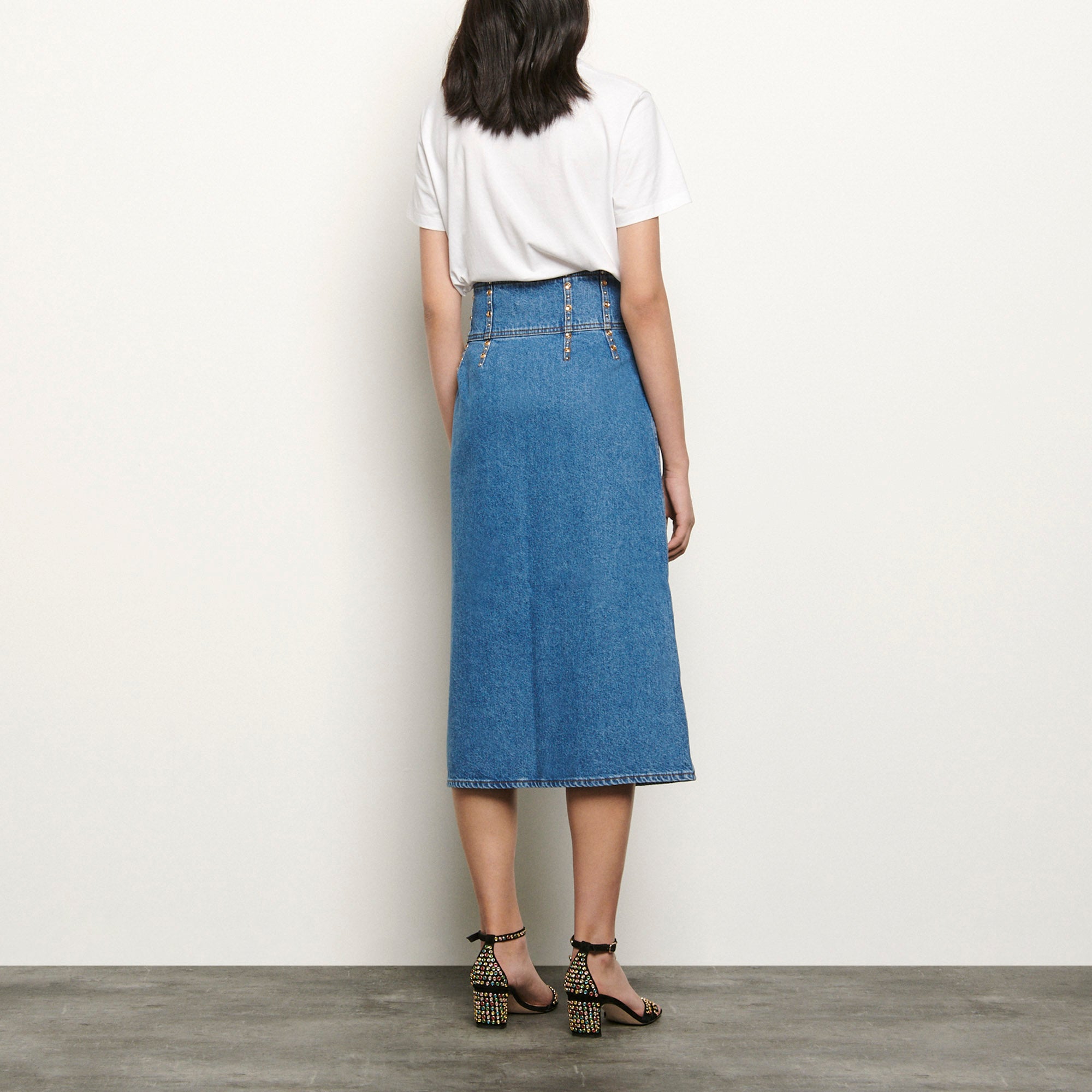 Jupe longue en Jean Sandro seconde main