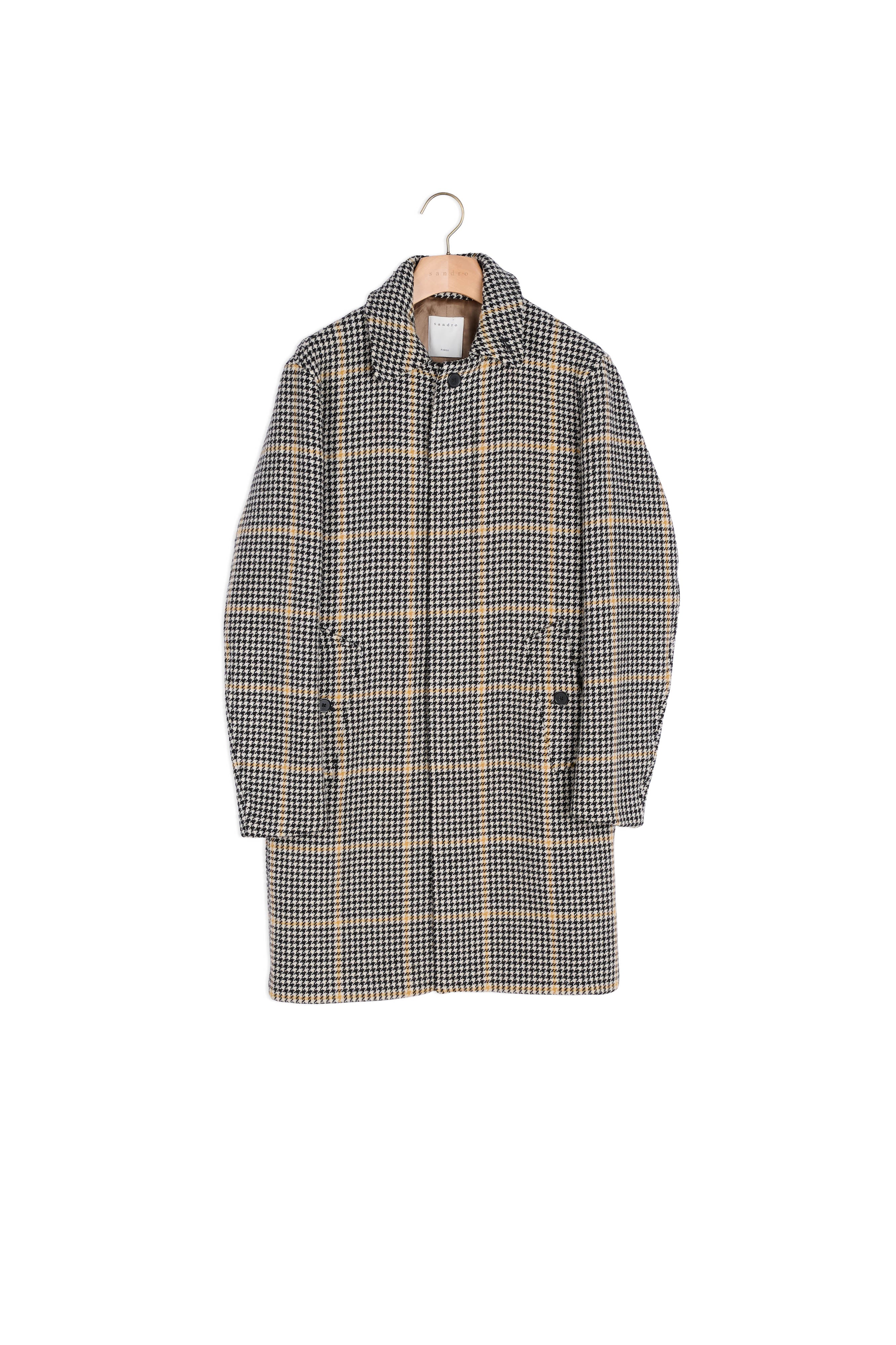 Manteau à carreaux Sandro seconde main