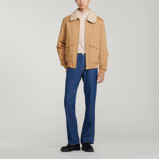 Blouson col mouton amovible Sandro seconde main