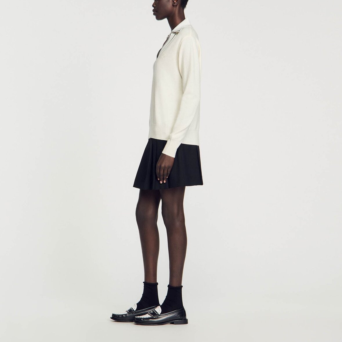 Pull à col polo Sandro seconde main