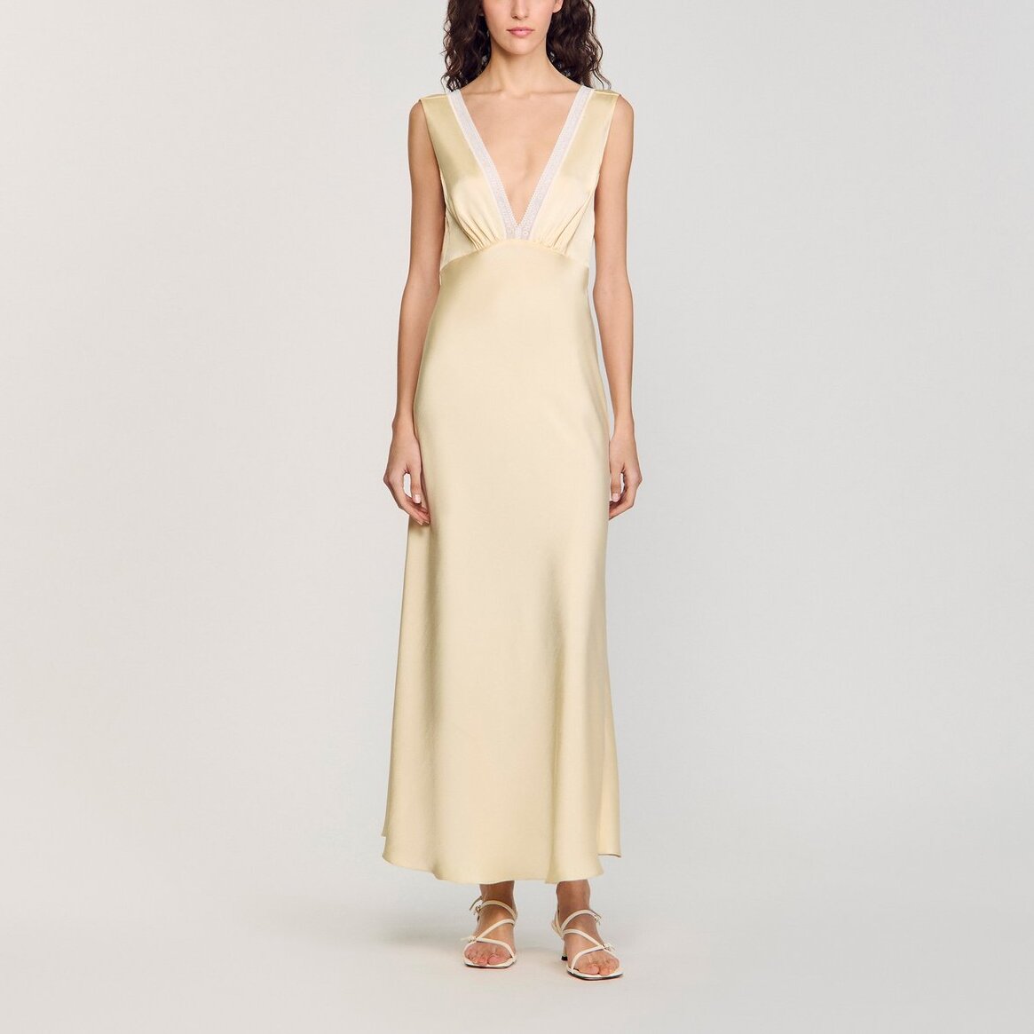 Robe longue satinée Sandro seconde main