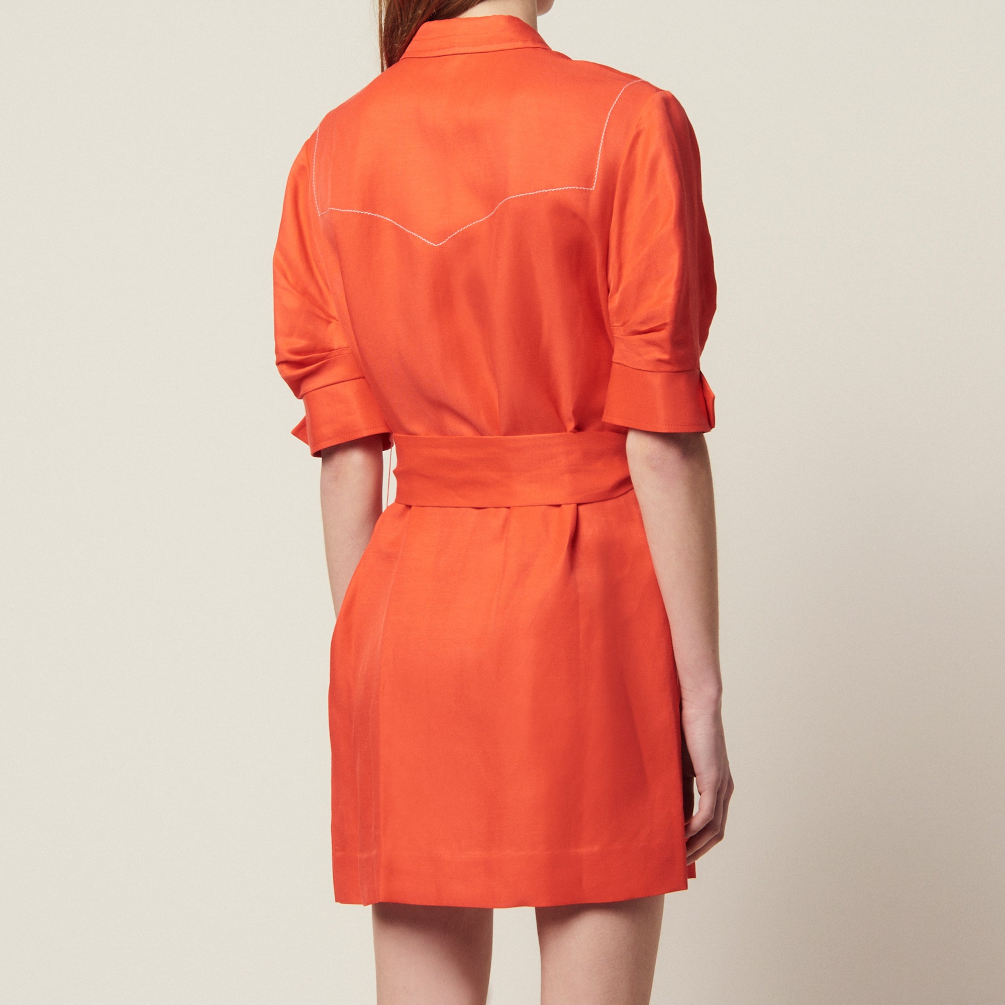 Robe courte à boutonnage asymétrique Sandro seconde main