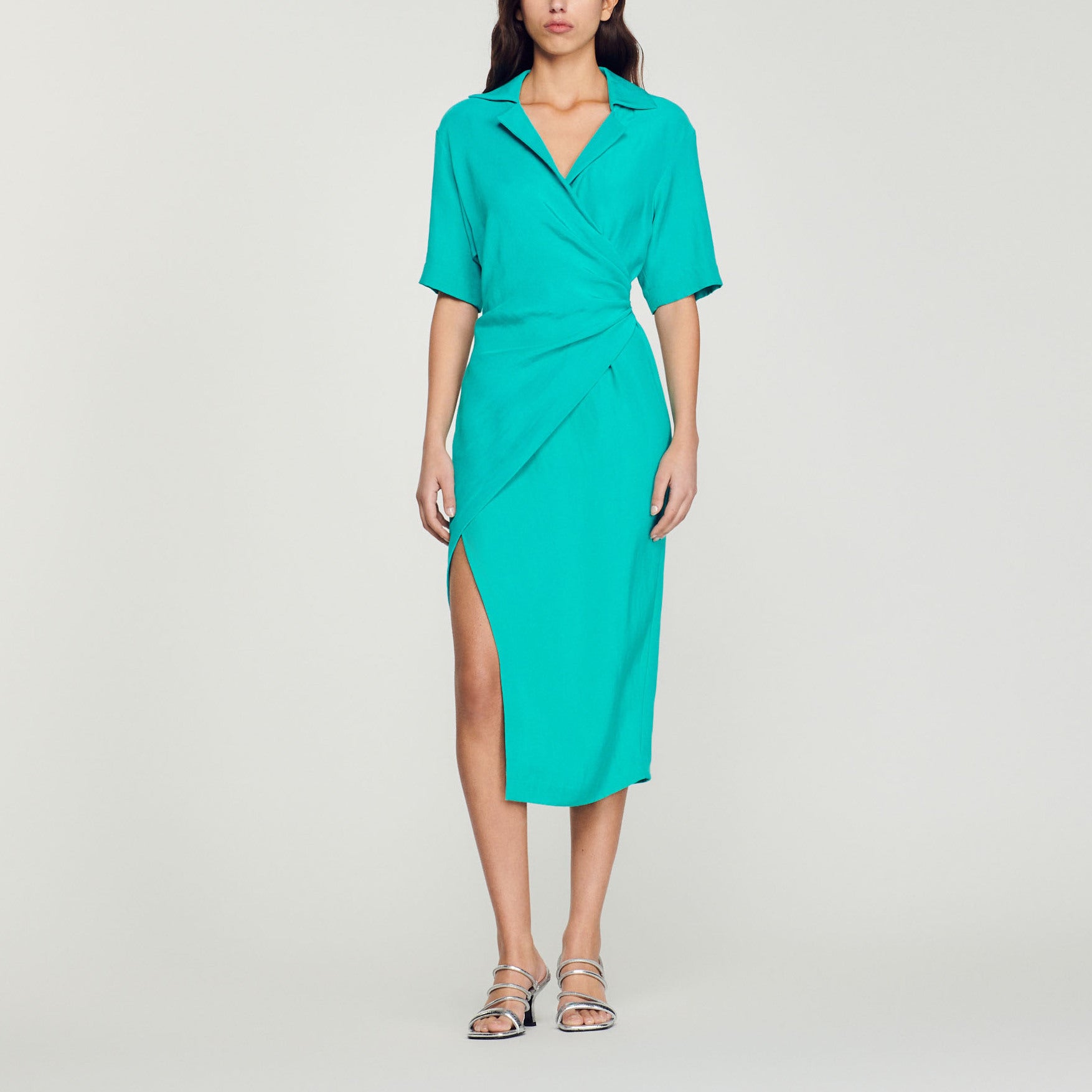 Robe drapée asymétrique Sandro seconde main