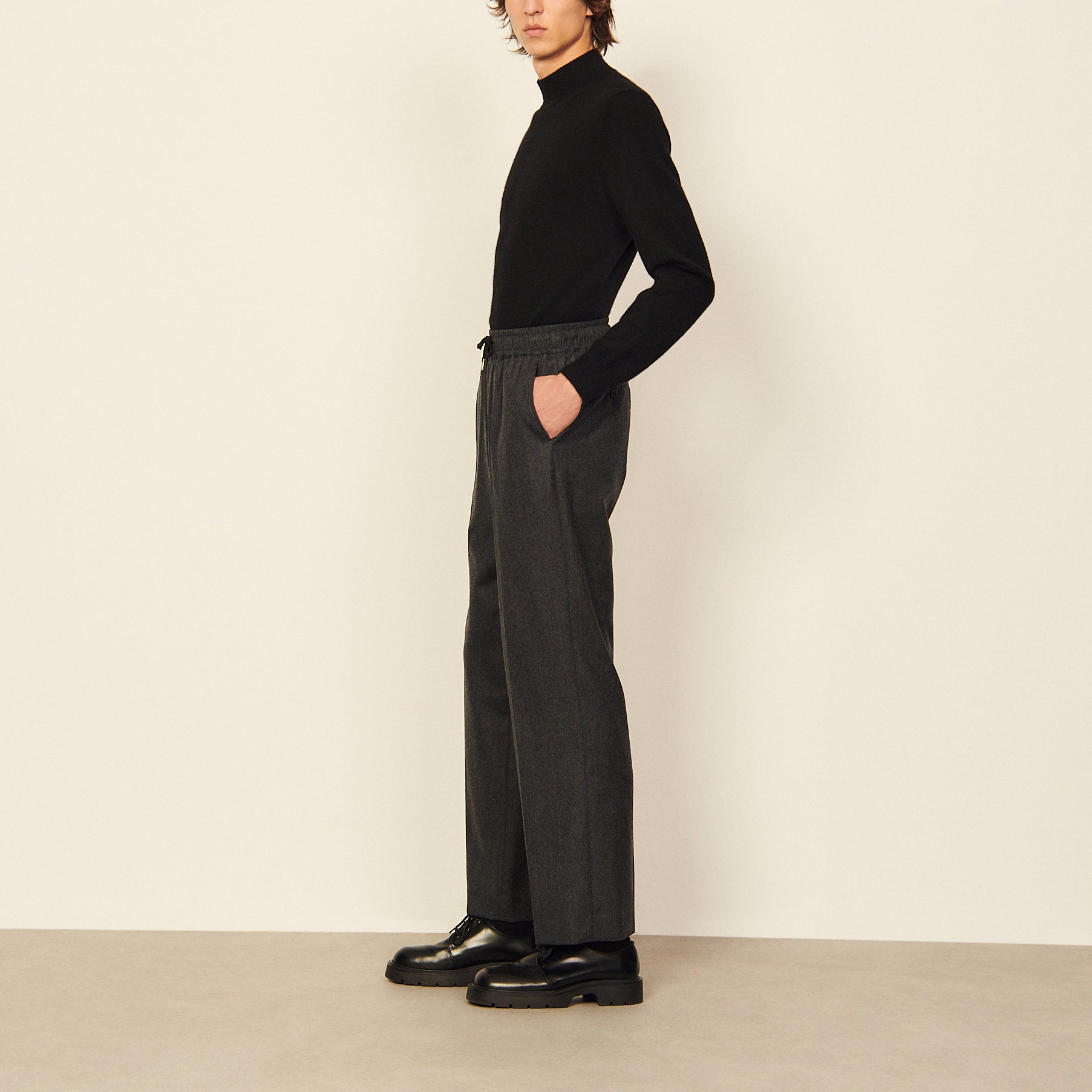 Pantalon Anthracite Chiné Sandro seconde main