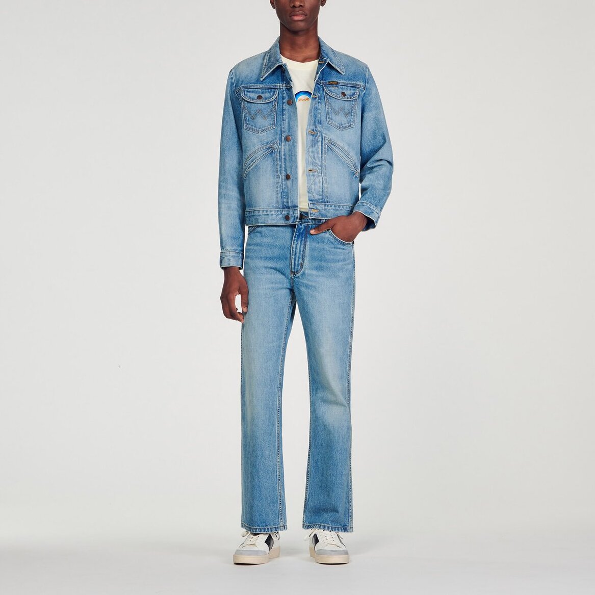 Blouson Jean Blue Vintage - Denim Sandro seconde main