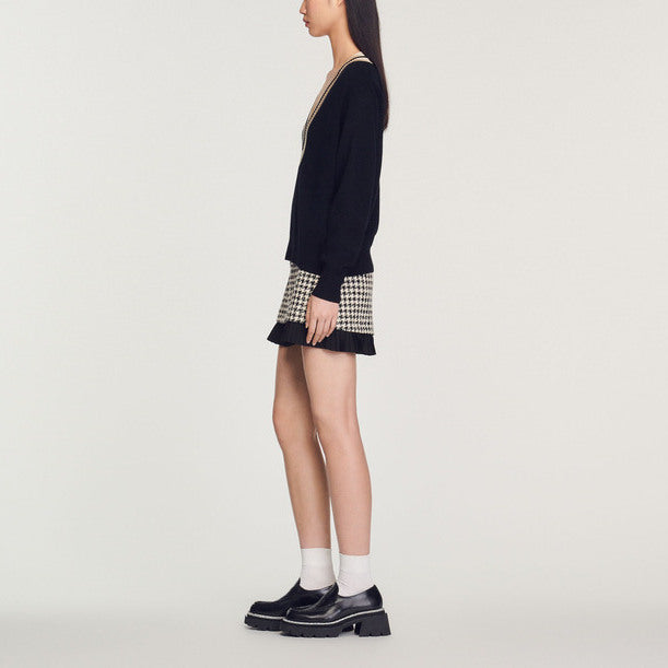 Pull au col V contrasté Sandro seconde main