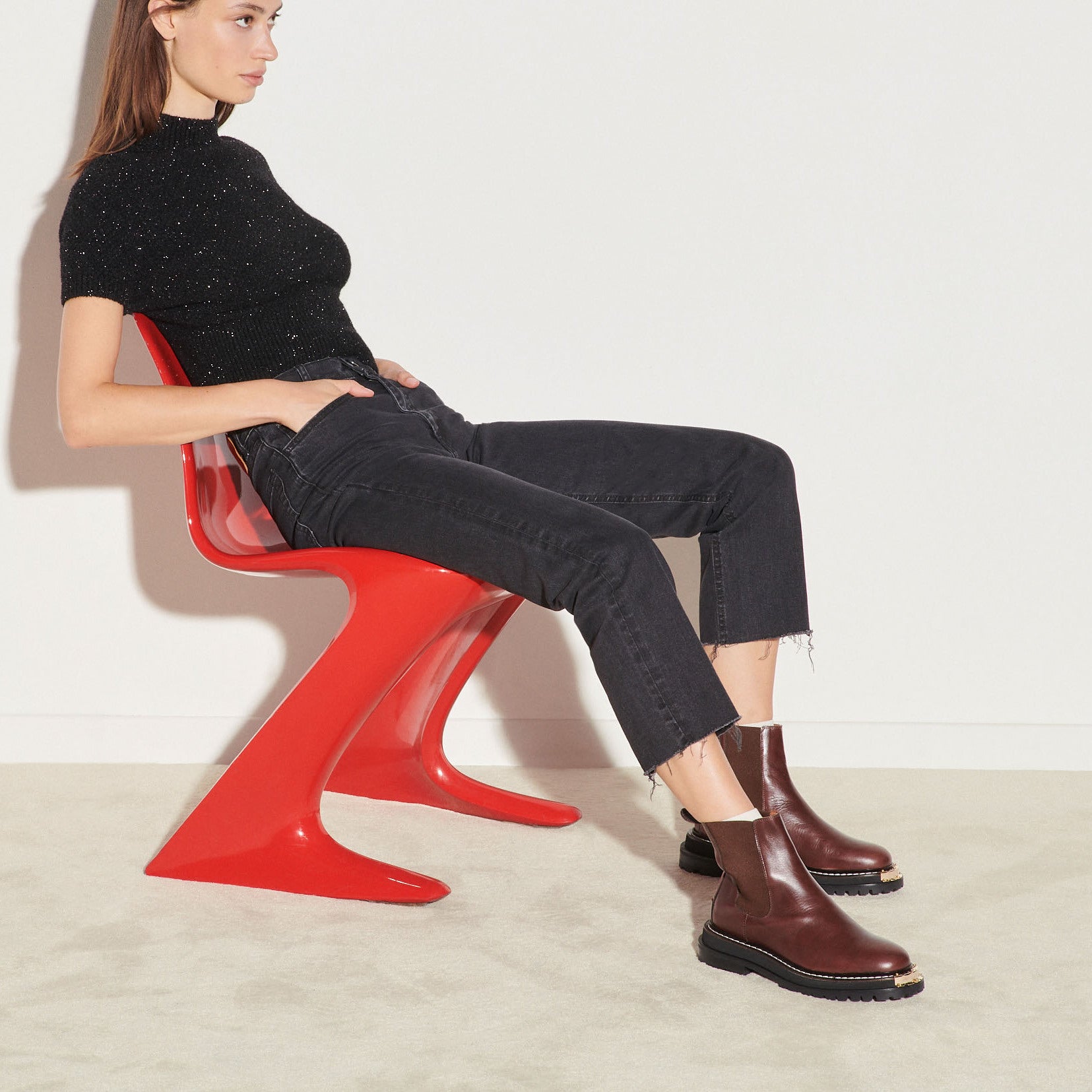 Pull court en Maille fantaisie Sandro seconde main