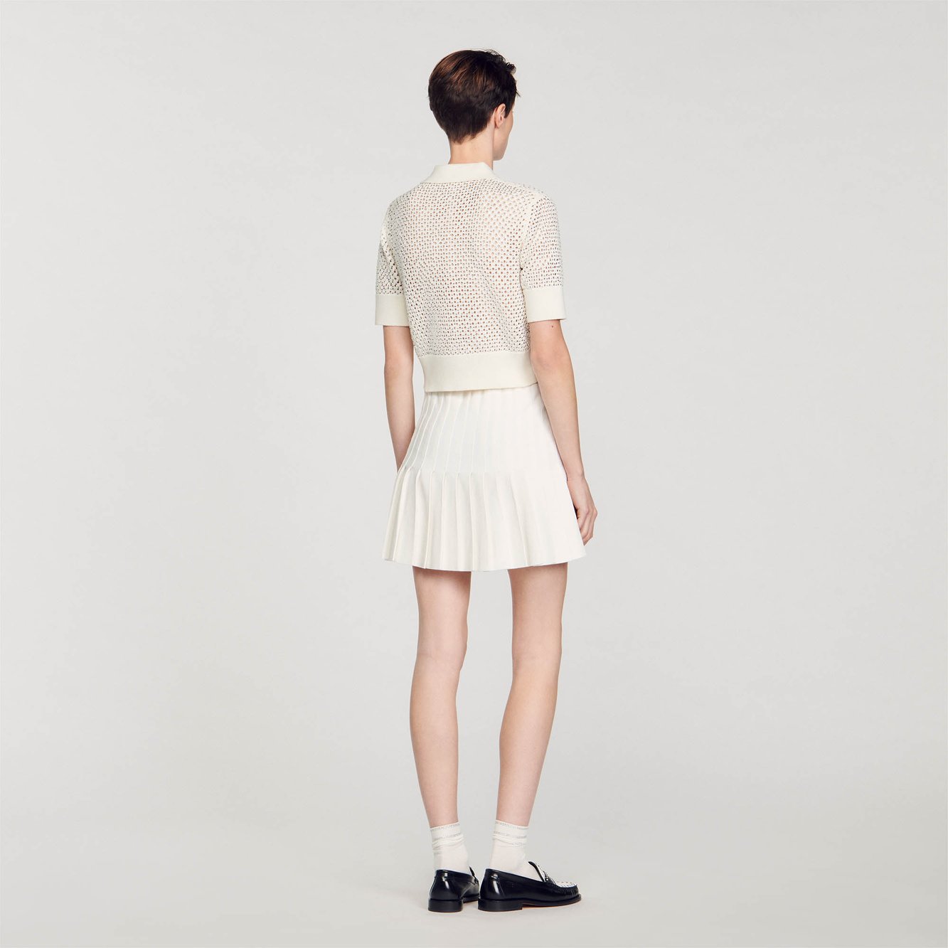 Pull col polo en Maille Sandro seconde main