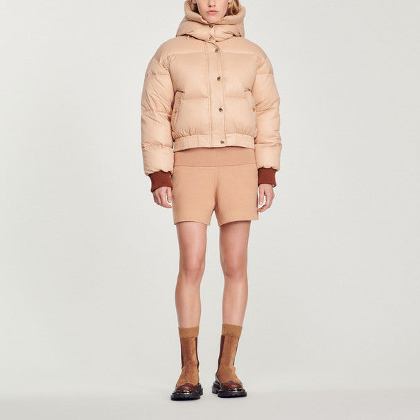 Doudoune courte à capuche Sandro seconde main