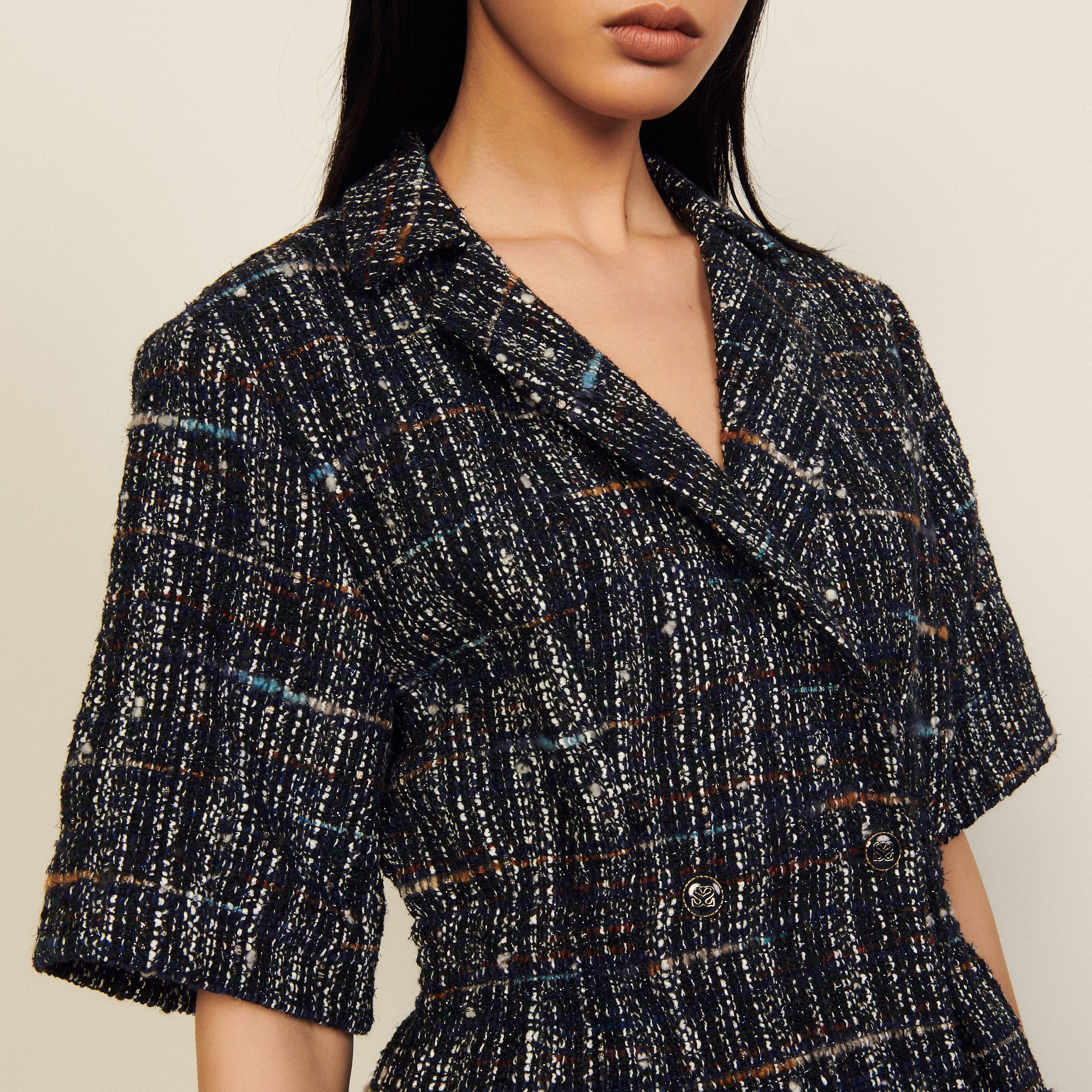 Robe courte en tweed Sandro seconde main