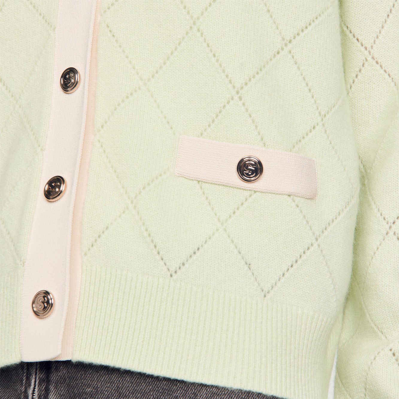 Cardigan bicolore Sandro seconde main