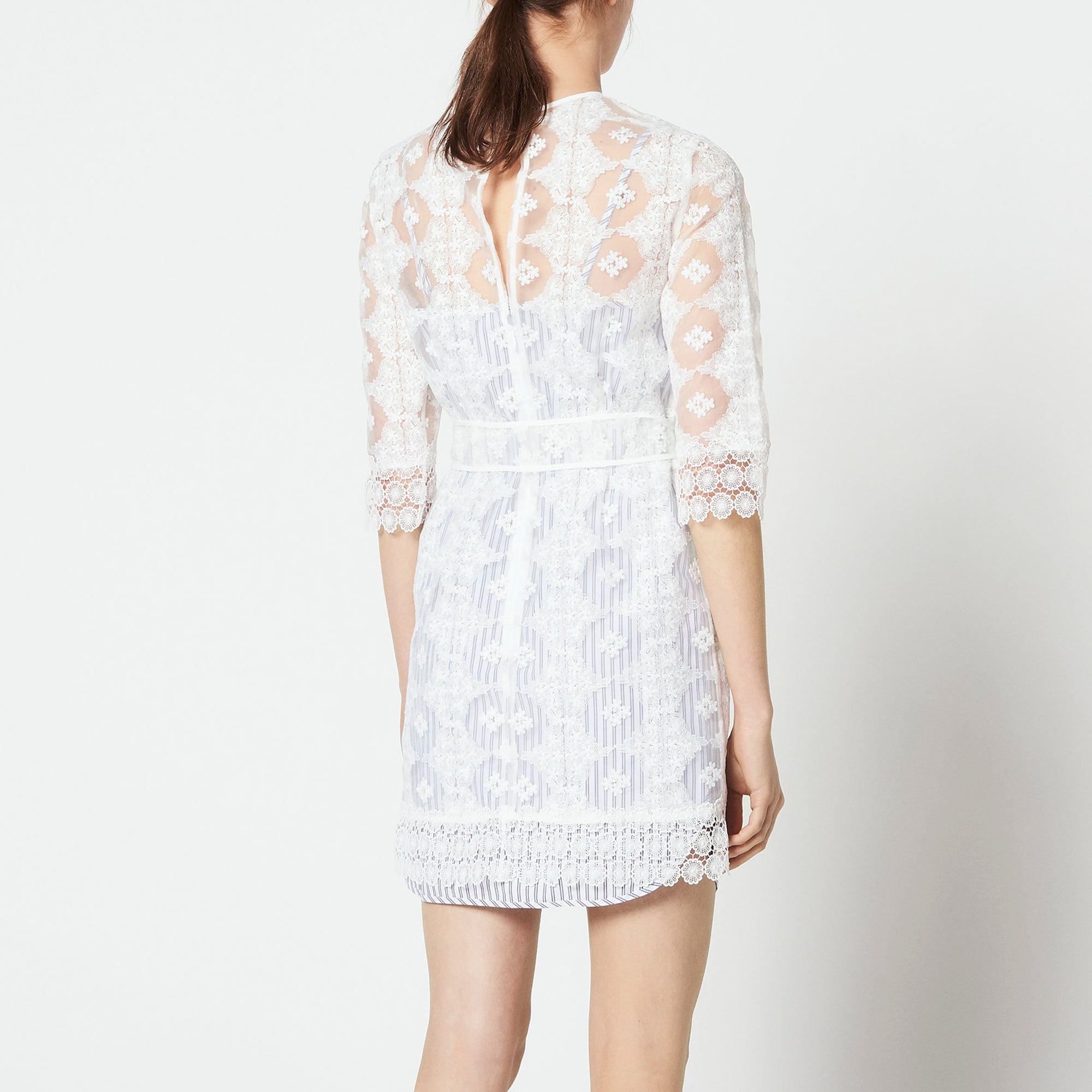 Robe dentelle all over avec transparence Sandro seconde main