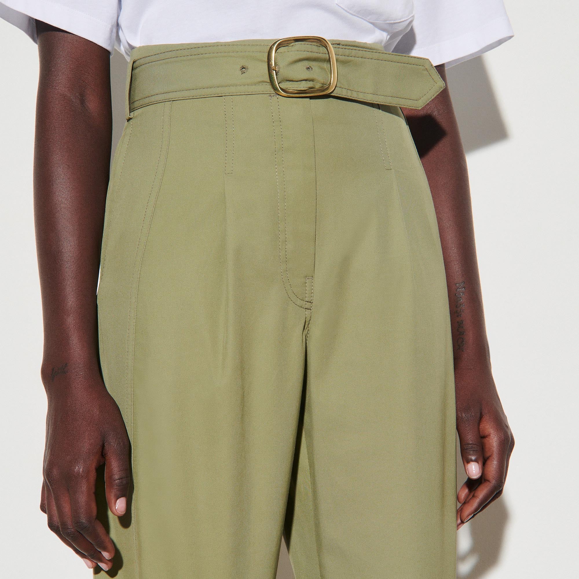 Pantalon large taille haute en gabardine Sandro seconde main