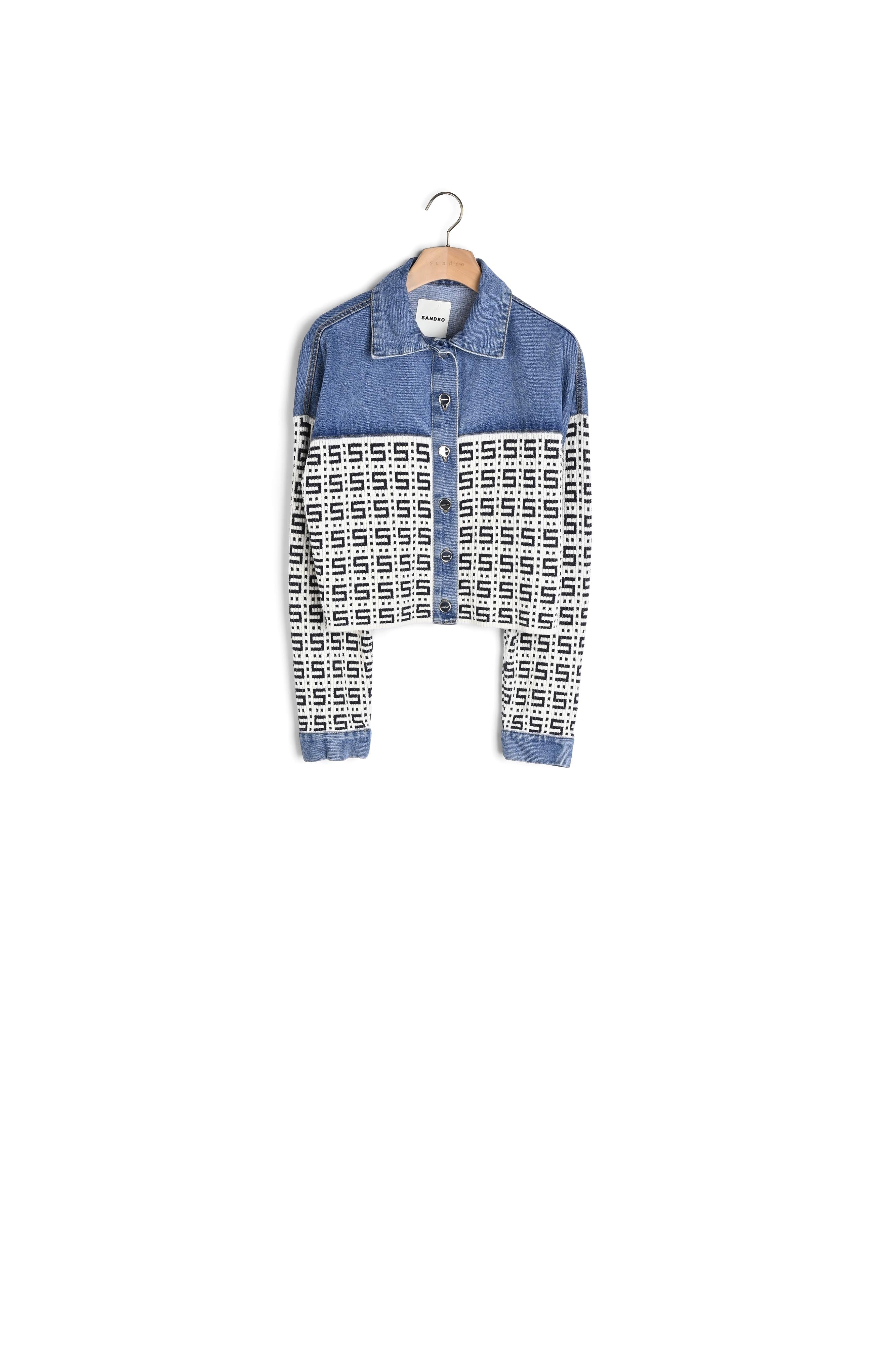 Cardicoat court en denim Sandro seconde main