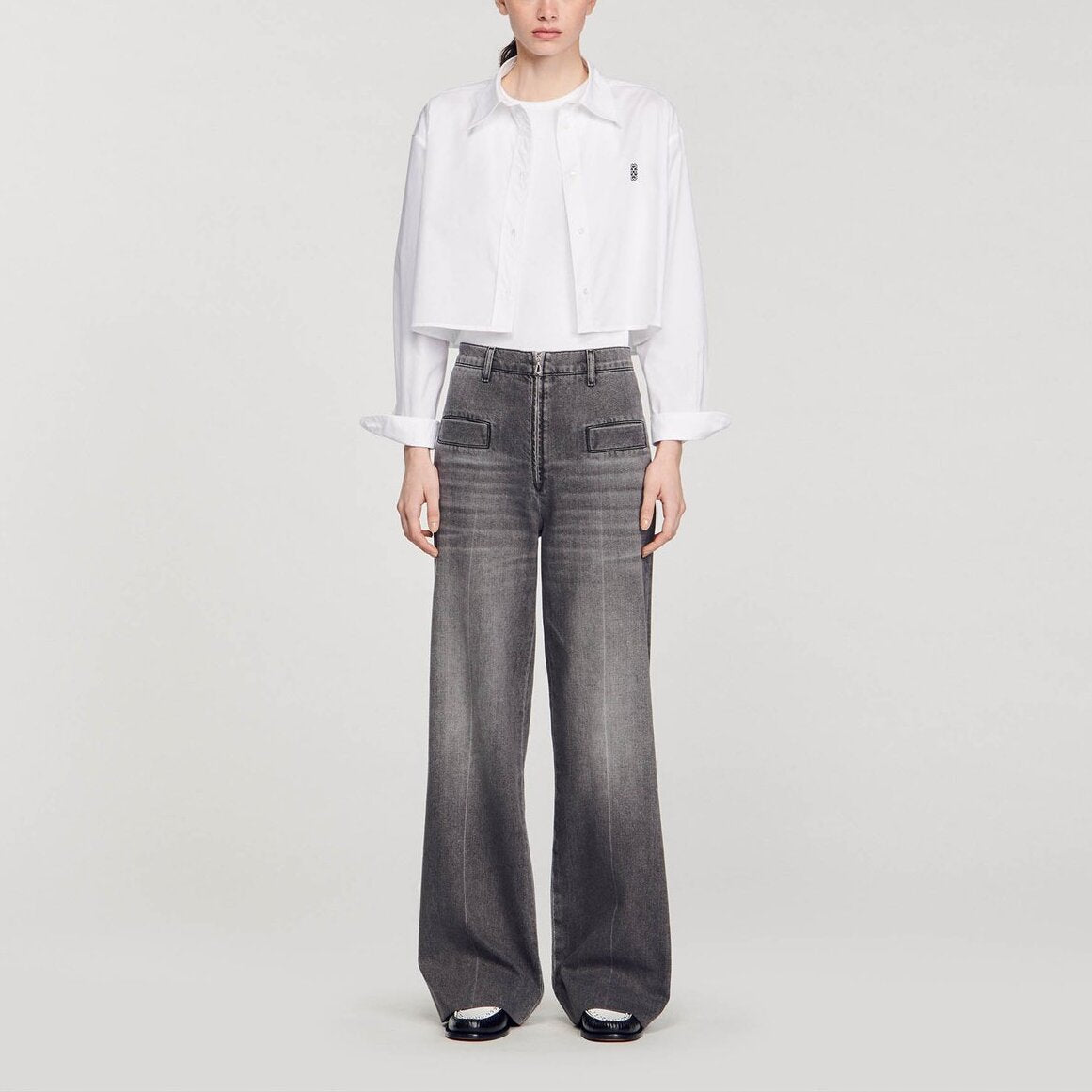 Jean délavé évasé Sandro seconde main