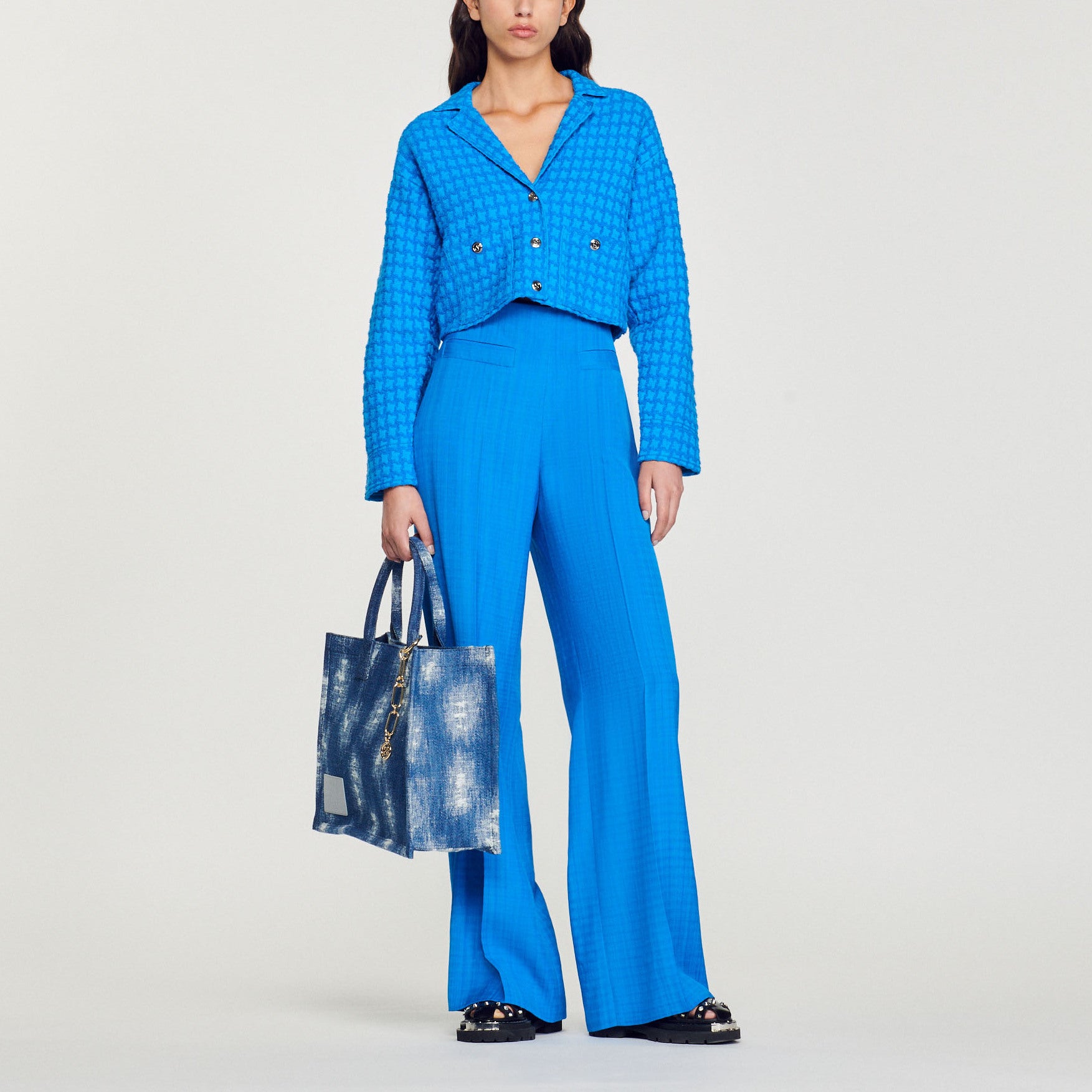 Cardicoat court en tweed Sandro seconde main