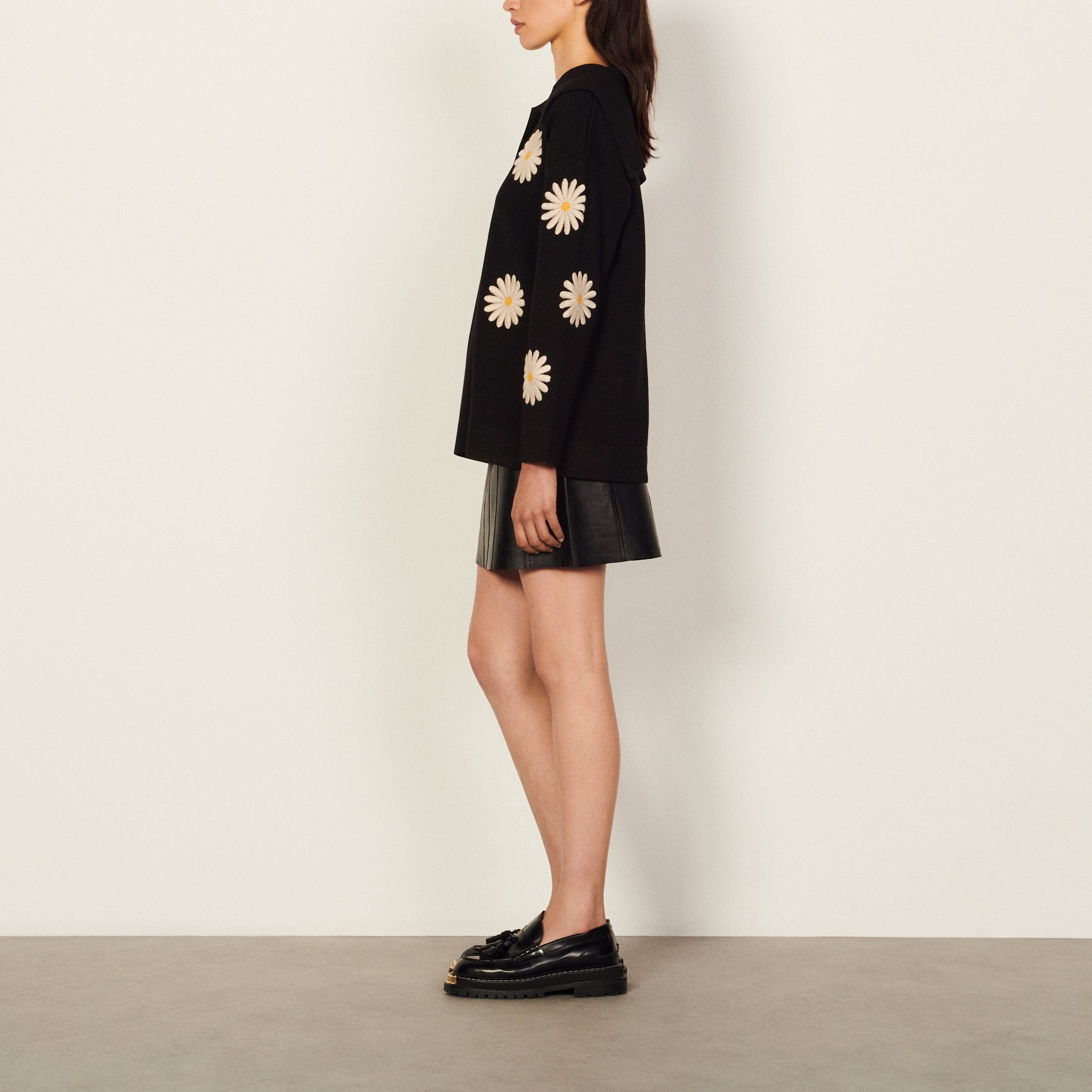 Pull Noir Sandro seconde main