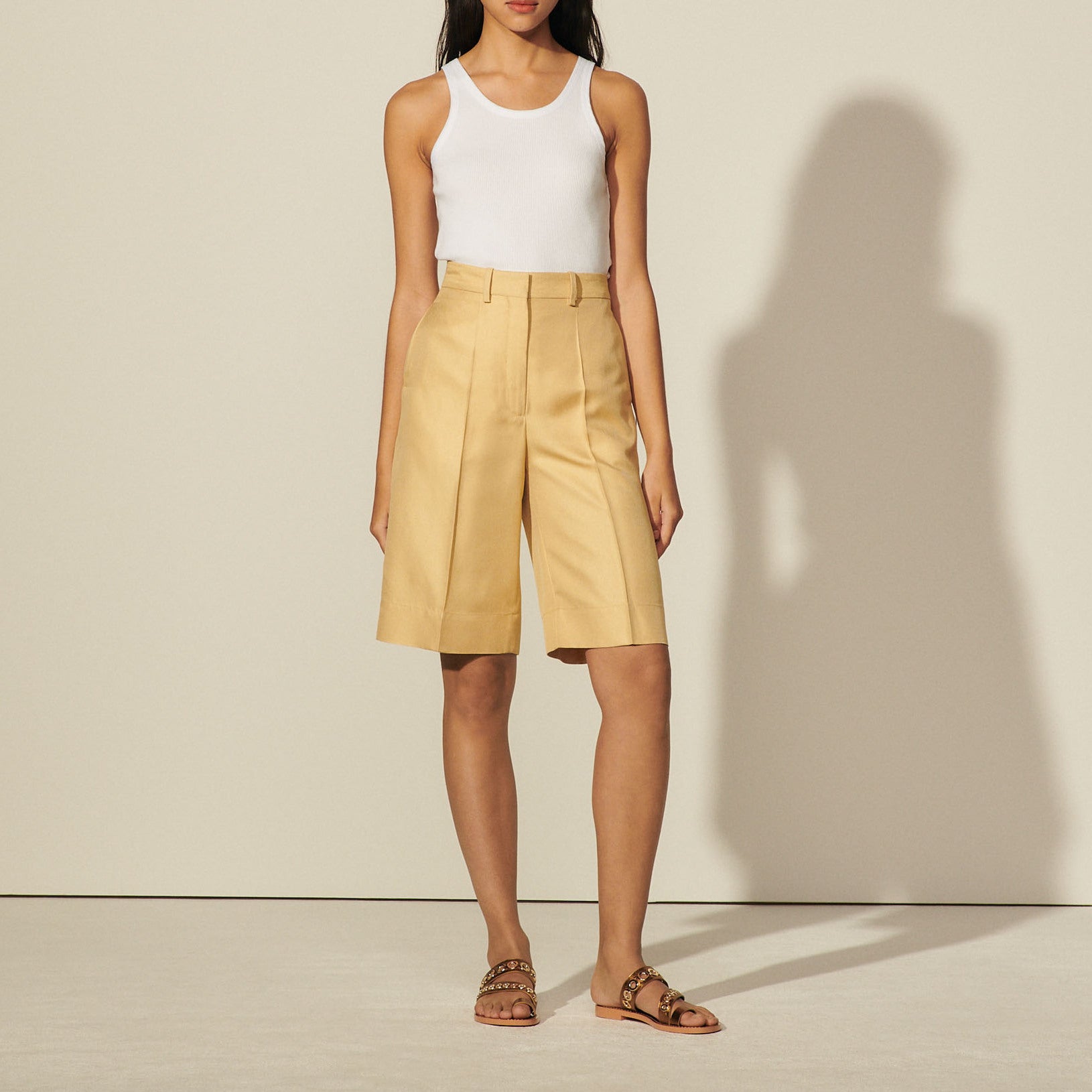 Bermuda taille haute à plis Sandro seconde main