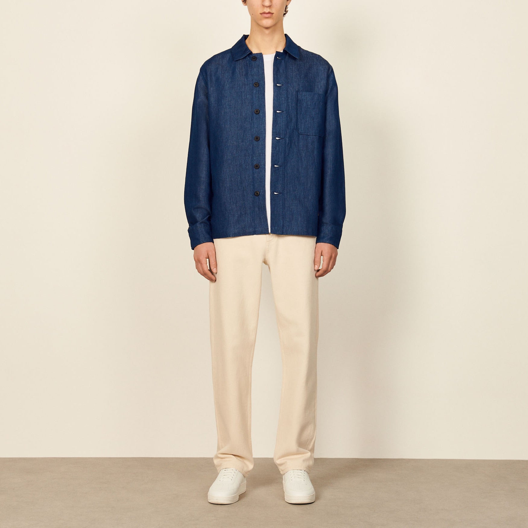 SurChemise en lin et coton biologique Sandro seconde main