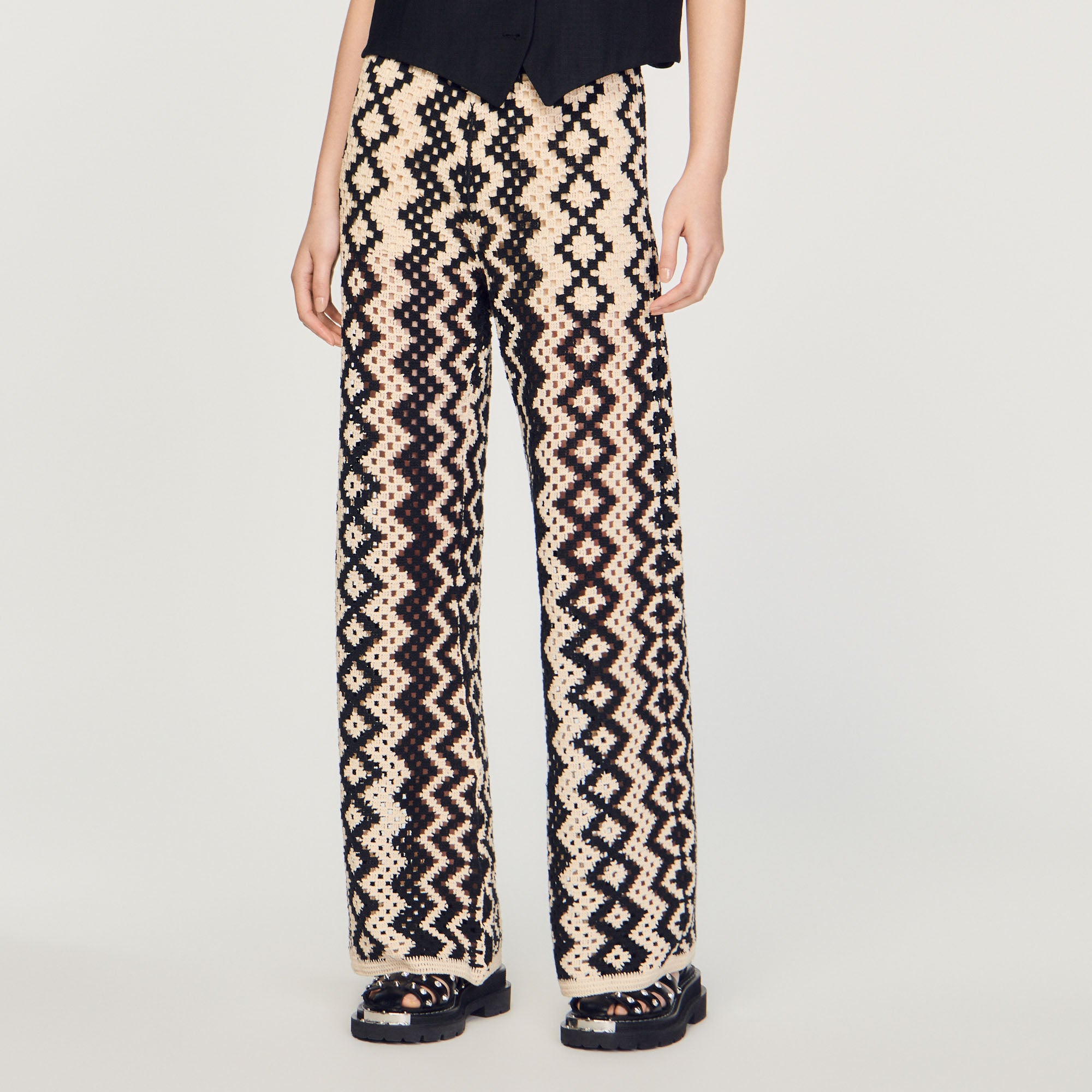 Pantalon en Maille Sandro seconde main
