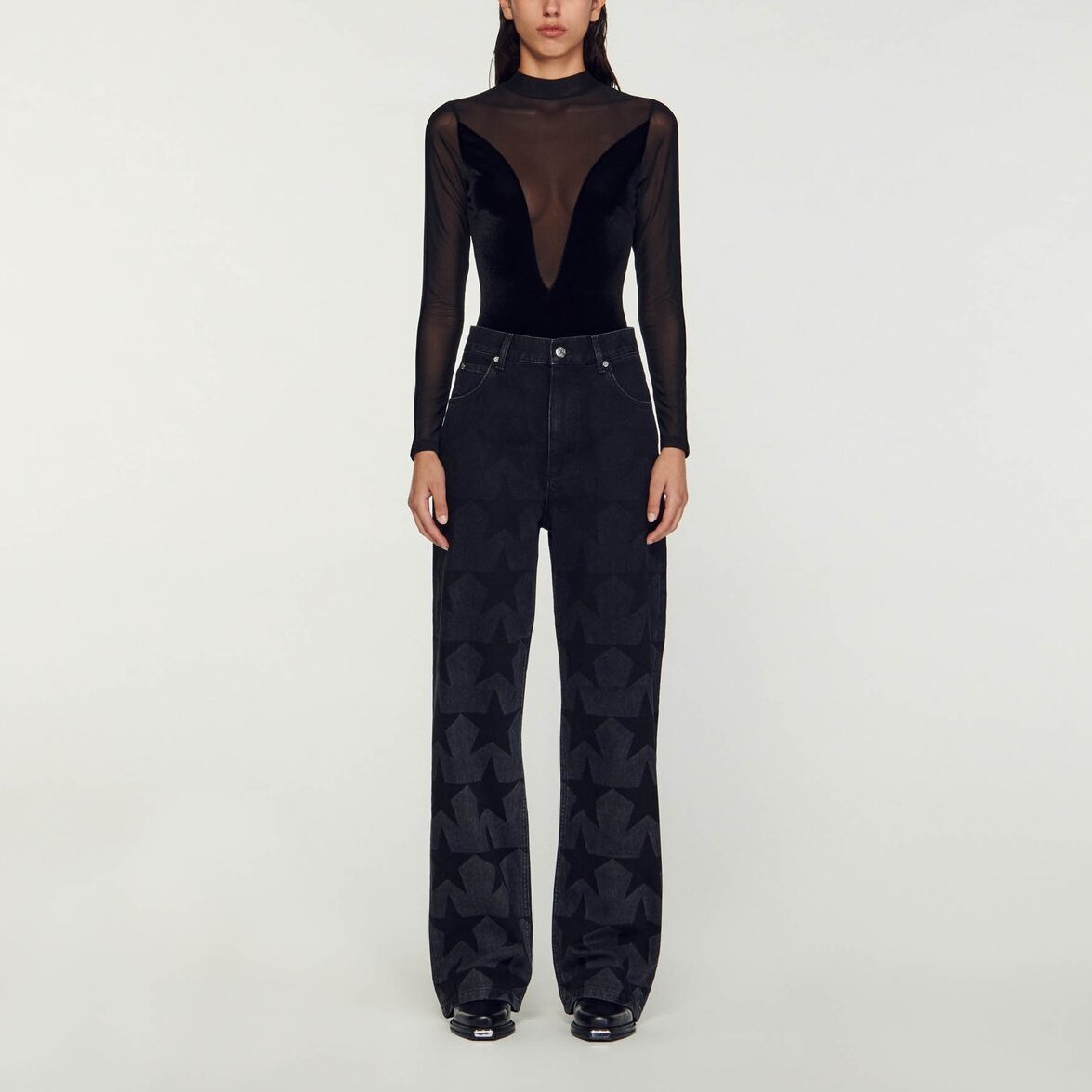 Jean droit étoiles Sandro seconde main