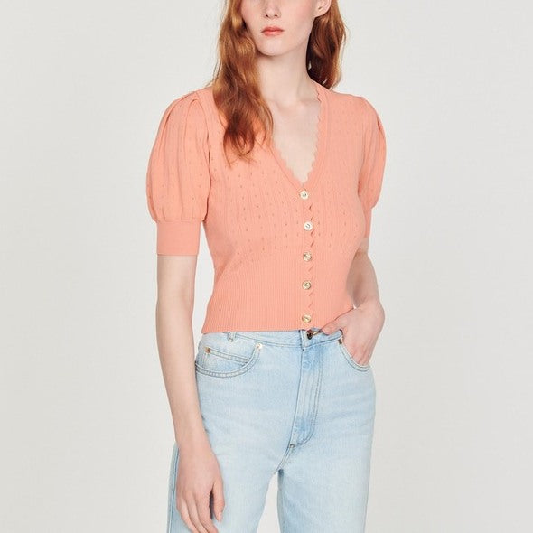 Cardigan court à manches ballons Sandro seconde main