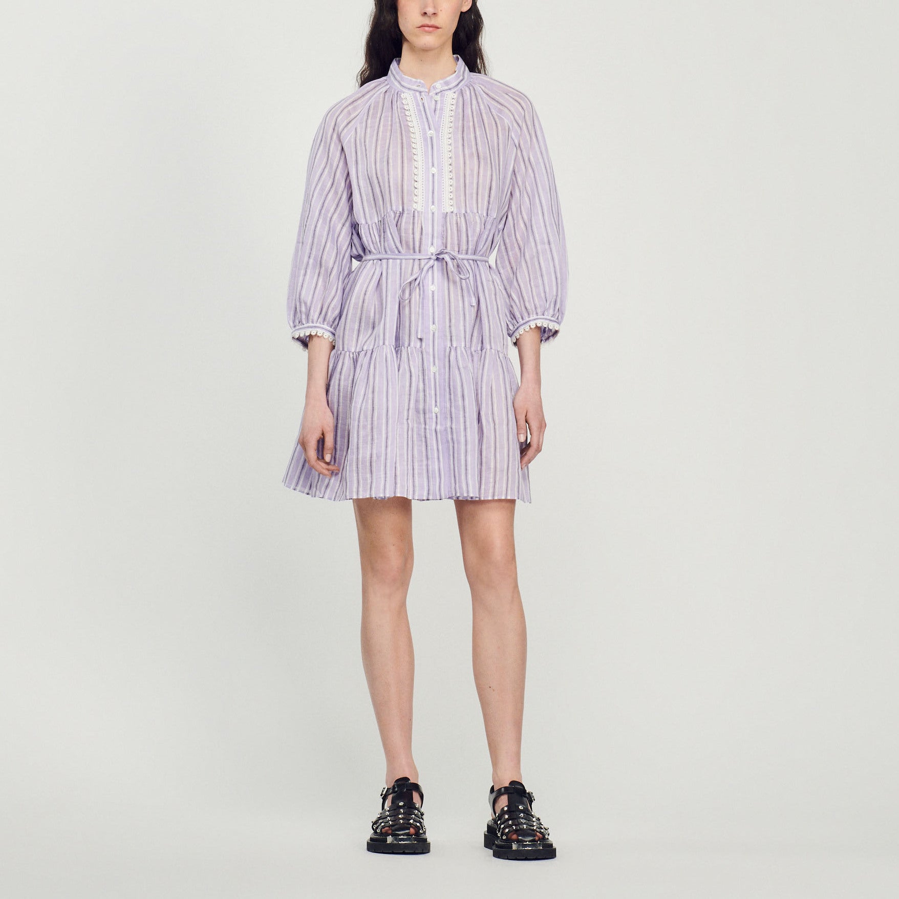 Robe courte à rayures Sandro seconde main