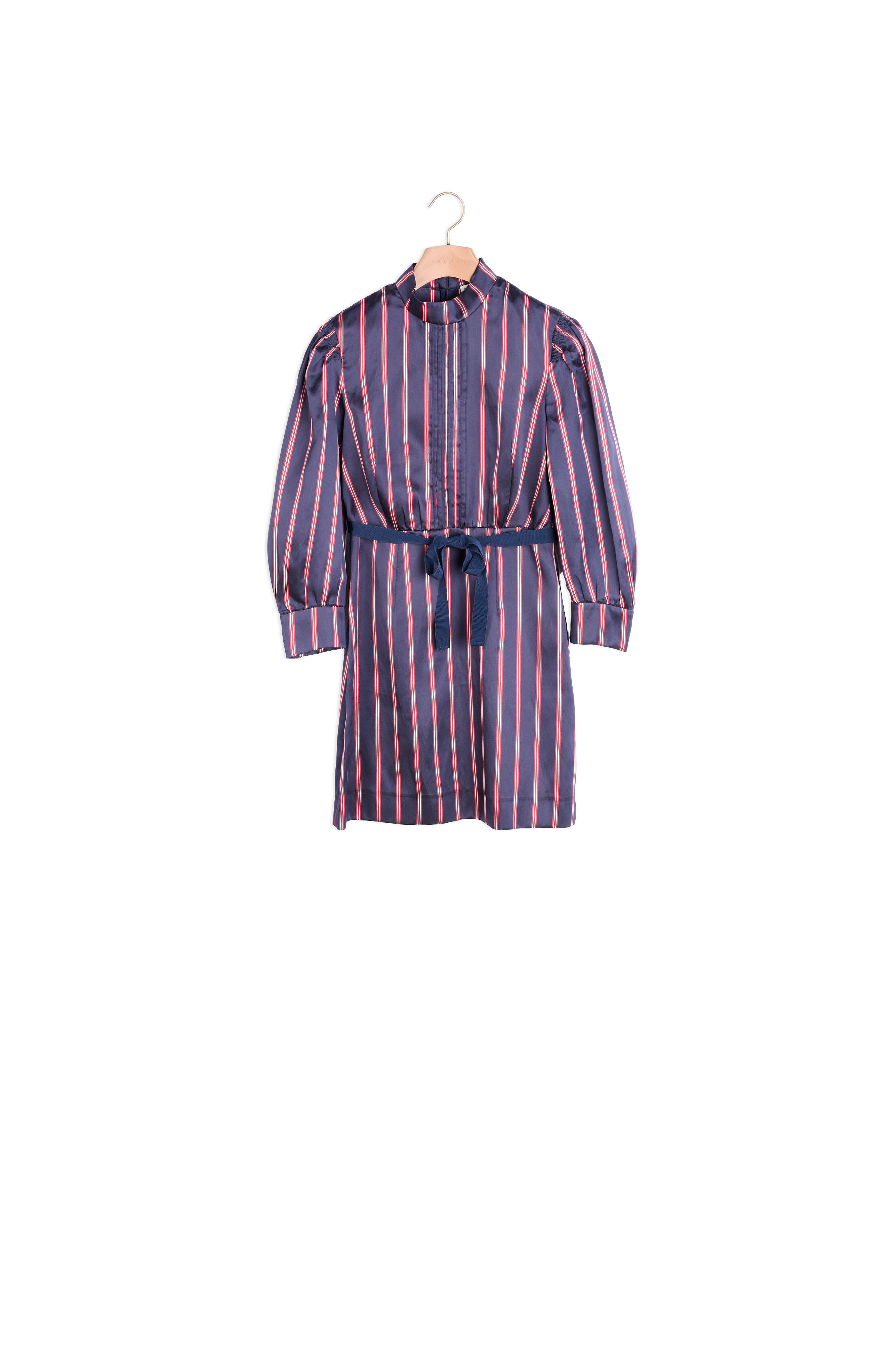 Robe à rayures et manches bouffantes Sandro seconde main